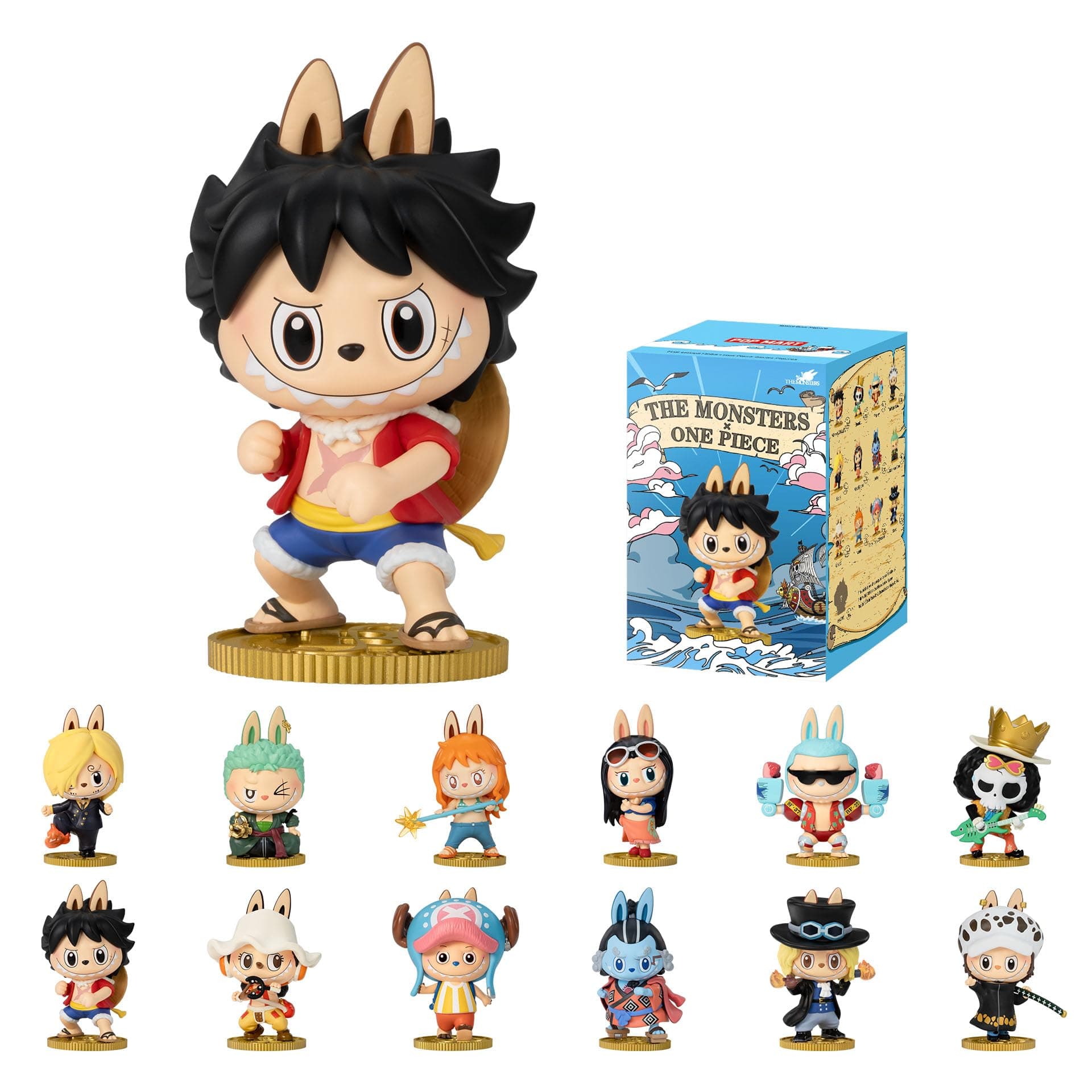 POP MART: The Monsters x One Piece Series Blind Box Figures, Random Design Action Toys, Home Decor & Gifts for Kids