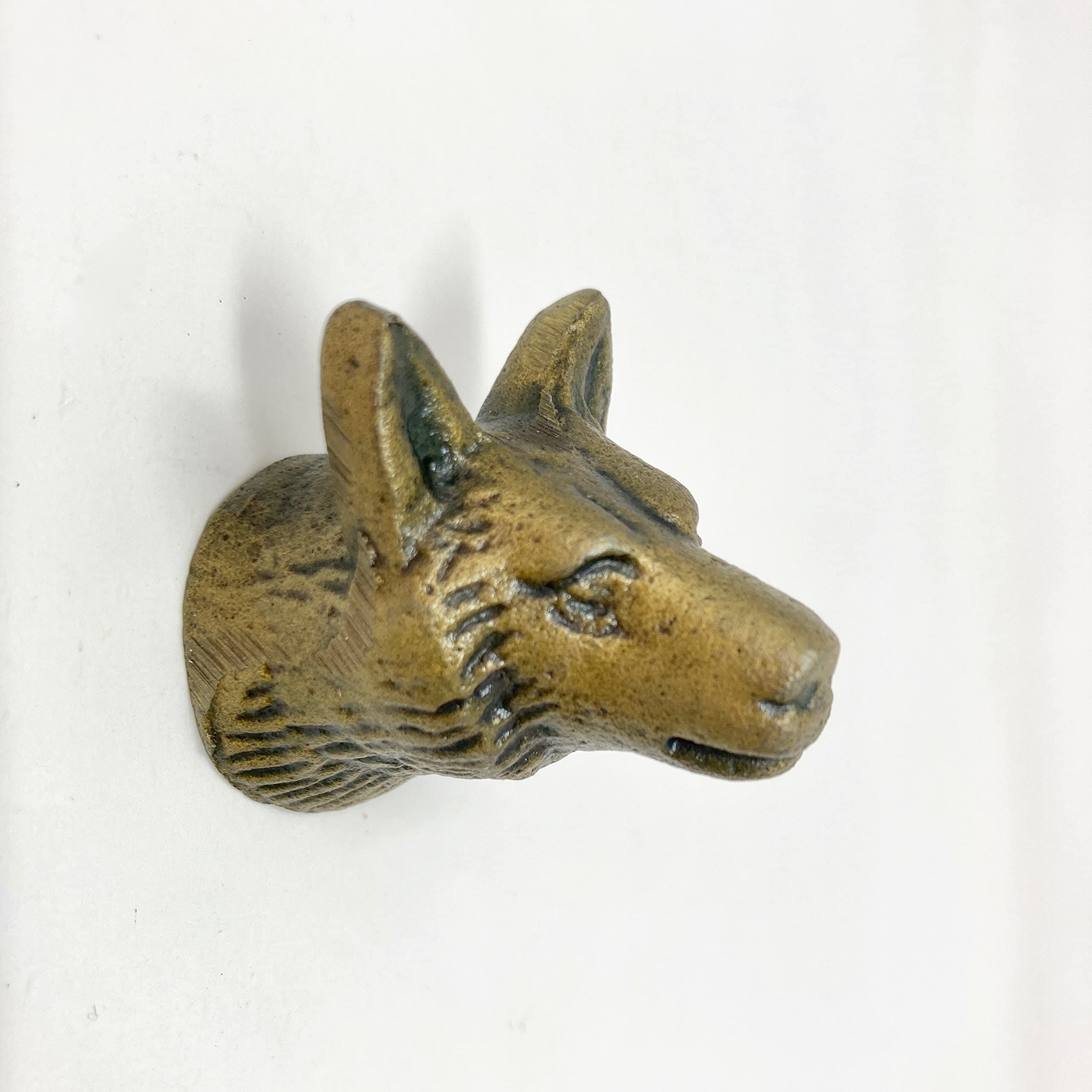 Bear Head. Vintage Antique Iron Bronze Handmade Metal Animal Cupboard Door Knobs, Drawer Pulls Cabinet Door Handles