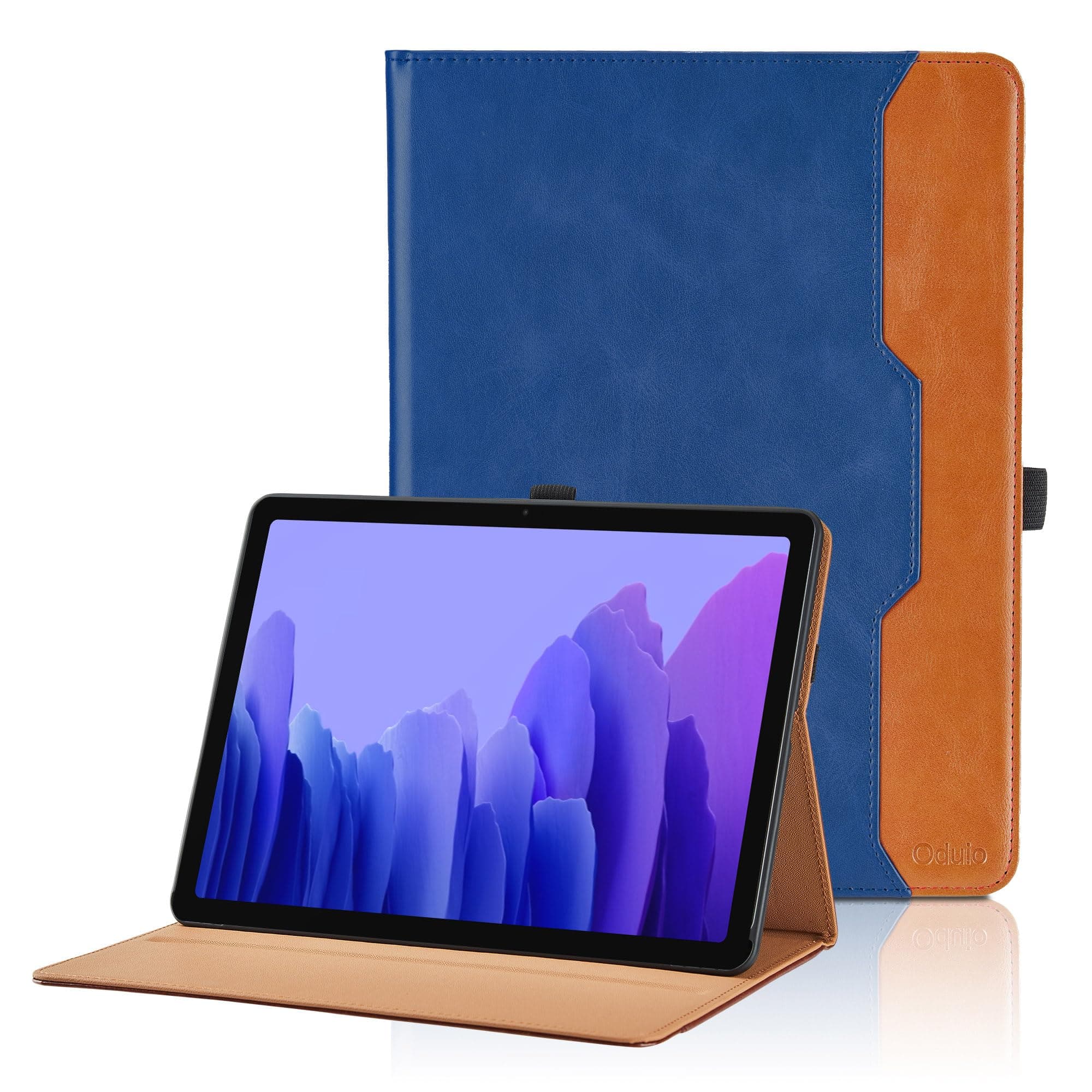 Case for Samsung Galaxy Tab A7 10.4" 2022/2020 - [Hand Strap] Multi-Angle Viewing Stand PU Leather Tablet Case with Auto Wake/Sleep Smart Cover SM-T500/T505/T507/T509 - Blue
