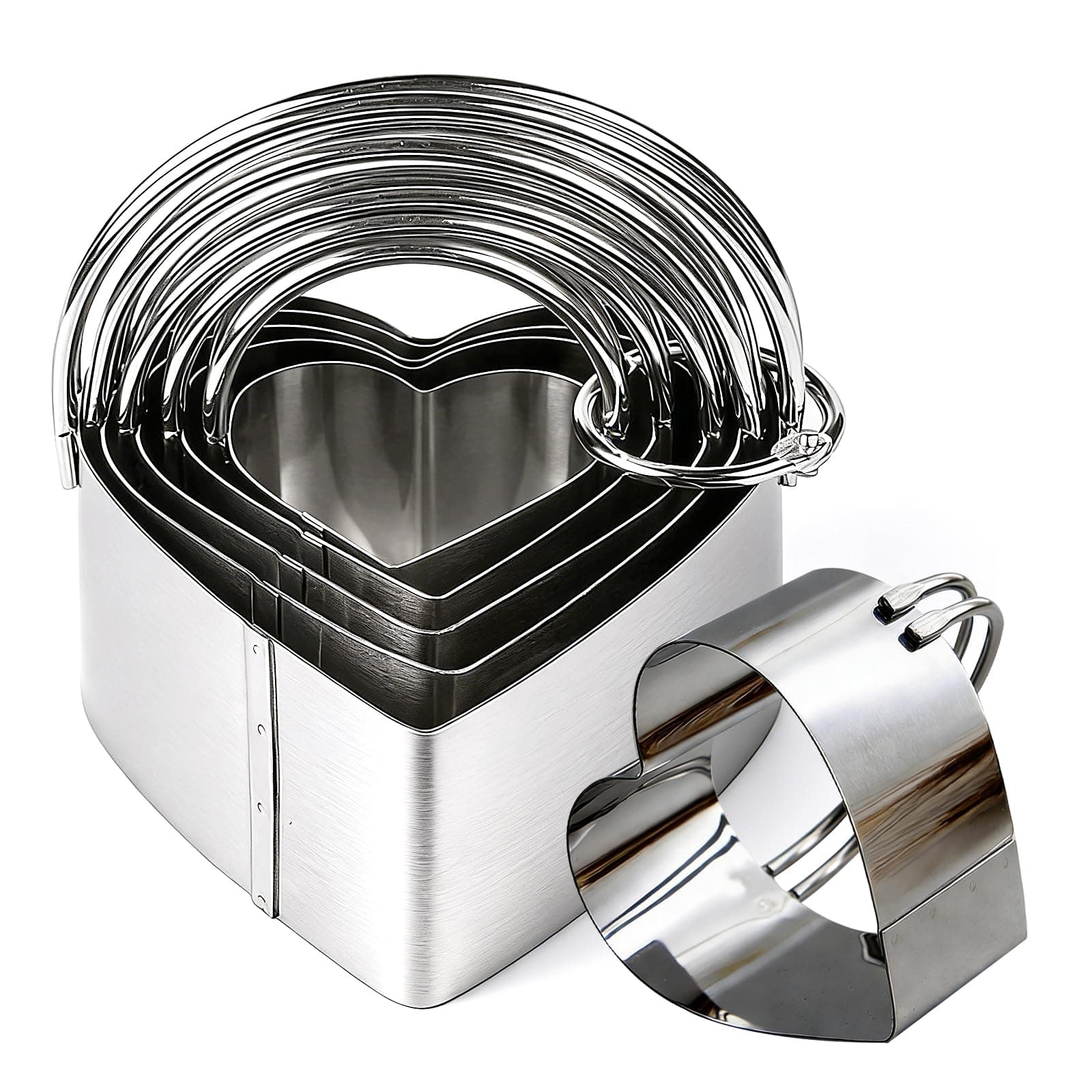Stainless Steel Cookie Cutter Set (5-Size Circular Flat)