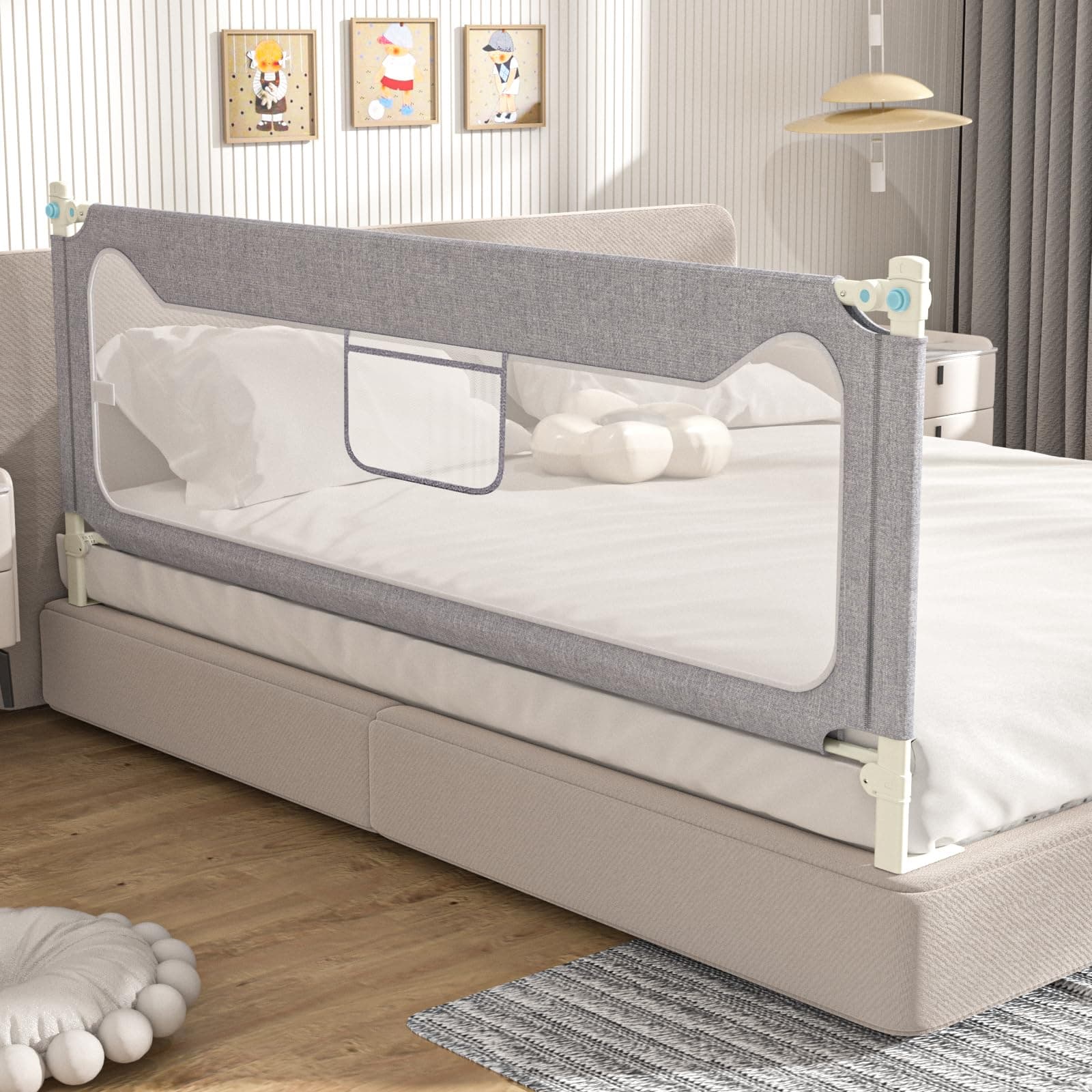 70.87" Bed Rails for Toddlers, Upgrade Baby Bed Rail Guard Toddler Bed Rail