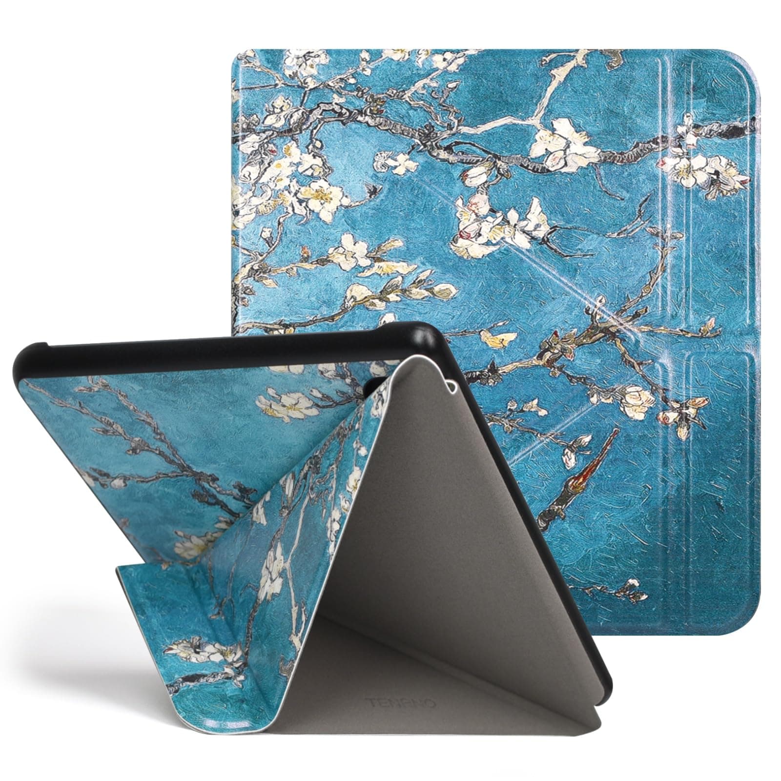 Tenano Case for 7" Kobo Libra Colour (Model: N428, 2024 Release), Foldable Cover with Auto Sleep/Wake, Almond Blossom