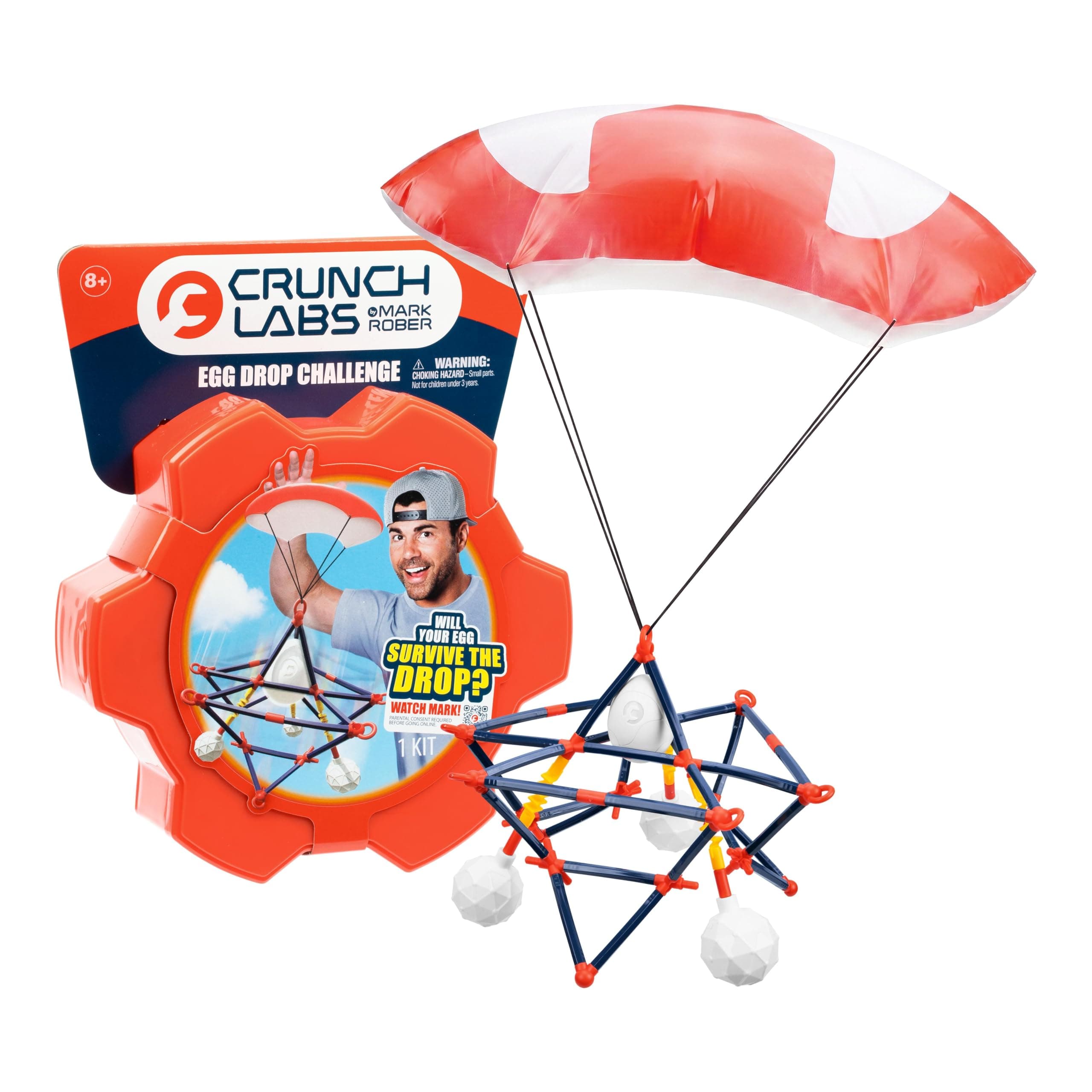 CrunchLabs by Mark Rober, Experience Mind Blowing Fun With the Egg Drop Challenge, Will Your Egg Survive or SPLAT? Engineered to Deliver Huge, Blow-your-mind “aha” Moments