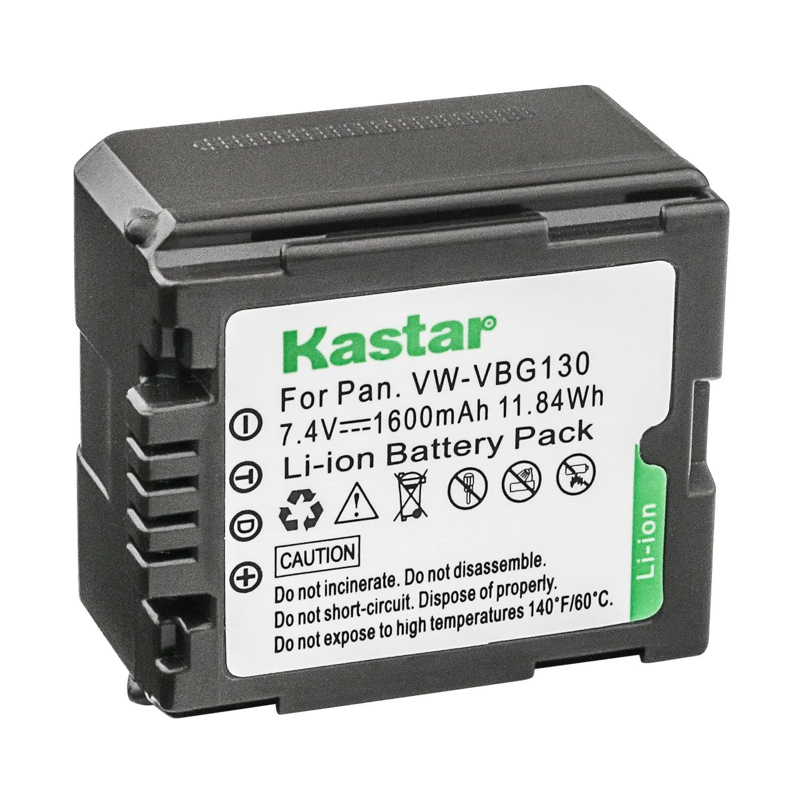 Kastar Battery Replacement for Panasonic VW-VBG070, VW-VBG130, VWVBG260 and SDR-H40, SDR-H80 Series, HDC-HS700, TM700, HS300, TM300, HS250, SD20, HS20, HDC-SDT750 Camcorder