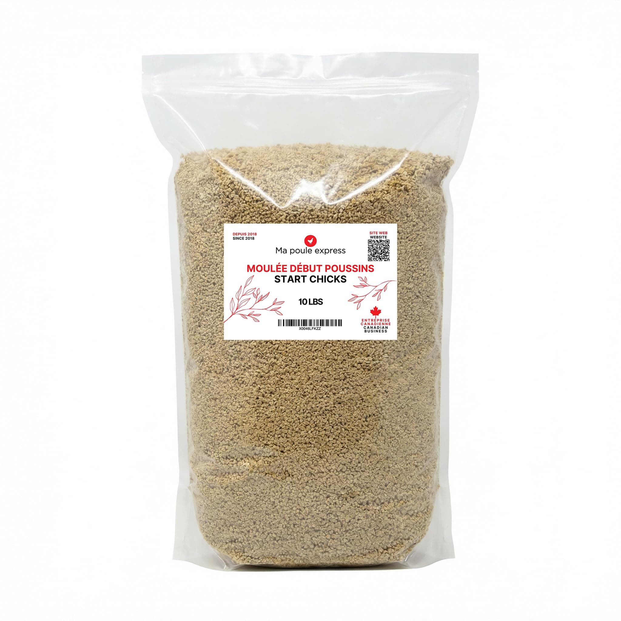 Ma Poule Express - Omega-3 Enriched Starter Feed for Chicks - 10 lbs (4,54kg)