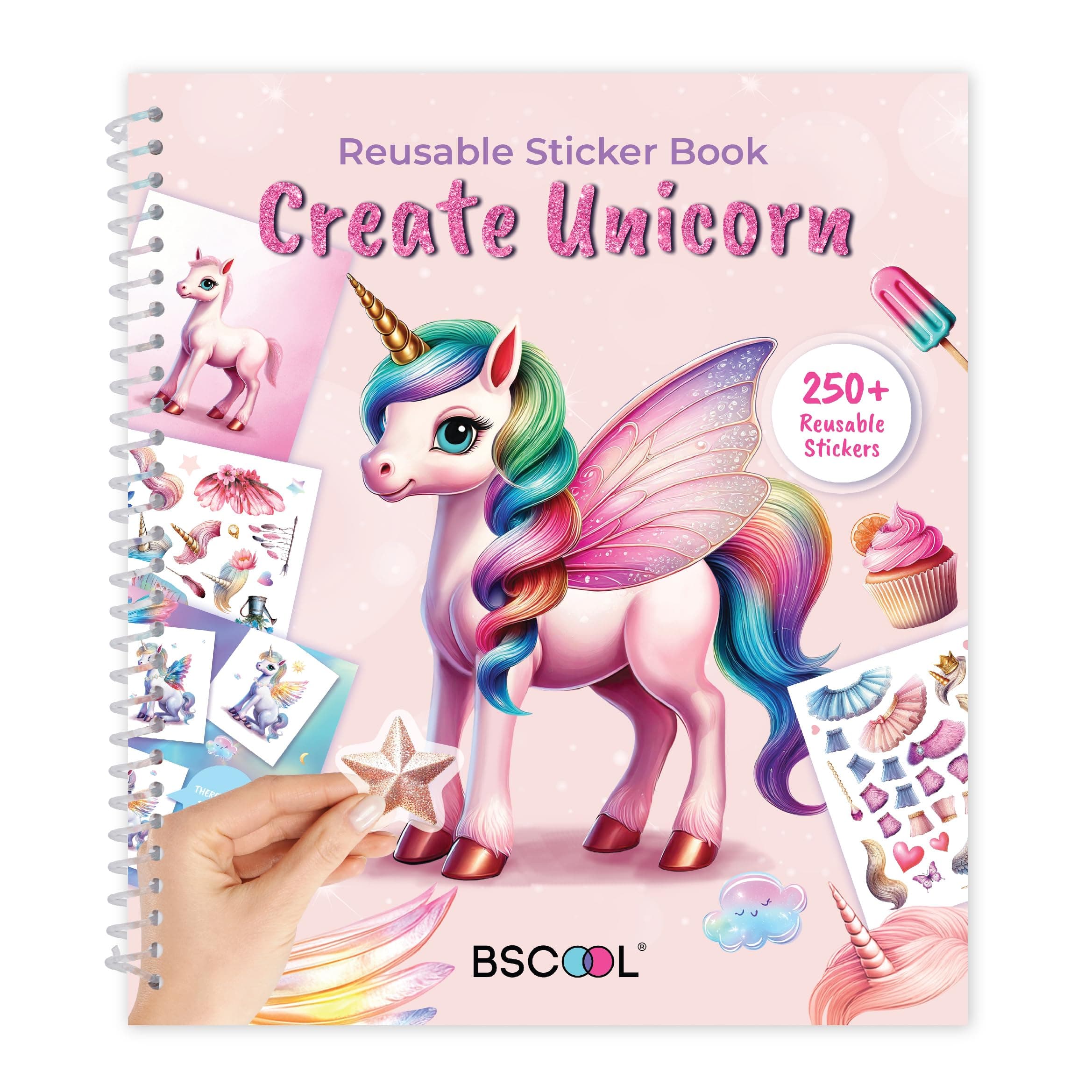 Sticker Dress Up Unicorn - Kids Activity Book Learn Fashion Design for Unicorn with Guides and 250+ Reusable Stickers. Gift for Girls Ages 5,6,7,8