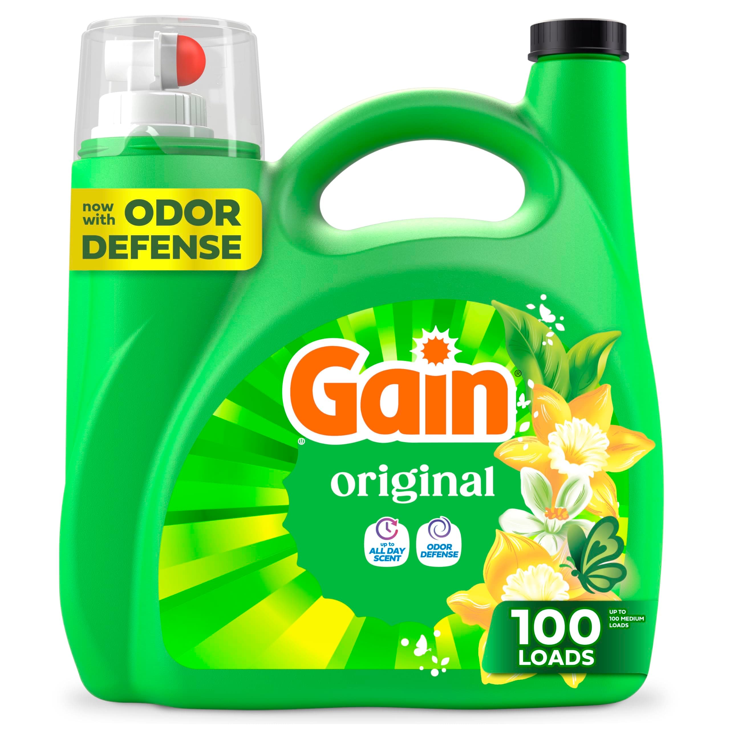 Gain Aroma Boost Liquid Laundry Detergent, Original Scent, HE Compatible, 107 Loads, 4.55L
