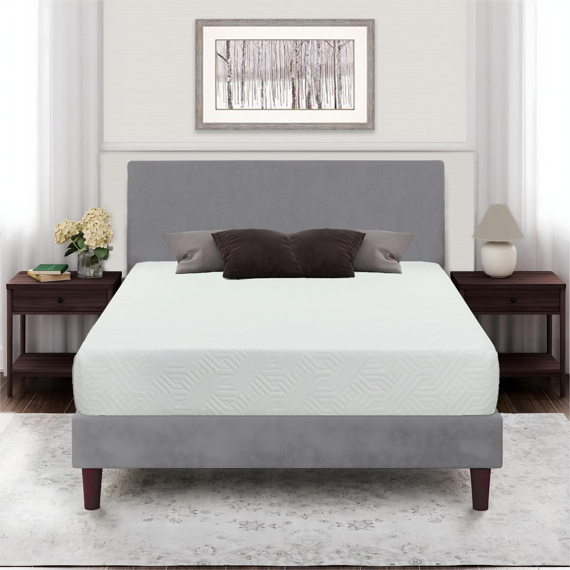 ViscoLogic Mattress Twin/Full/Queen/King Explorer Made in Canada Cool Gel Infused Sleep Supportive Medium Firm Feel Reversible CertiPUR-US® Certified Foam Mattress with Removable Cover (6 Inch, King)