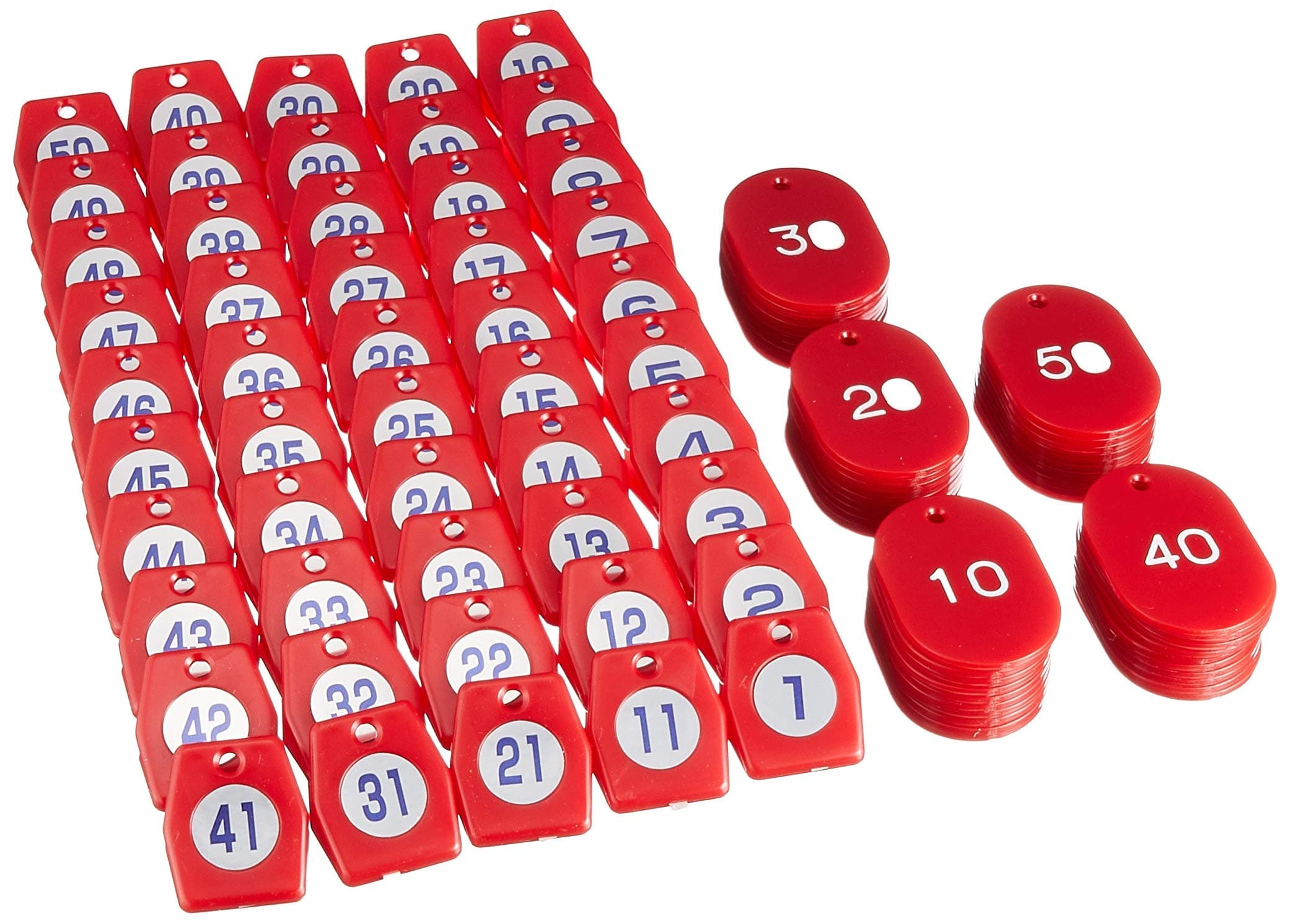 Shimbi ZKL0902 Cloak Bills No. 01, Red, 1-50, Urea Resin, Japan (Set of 50)