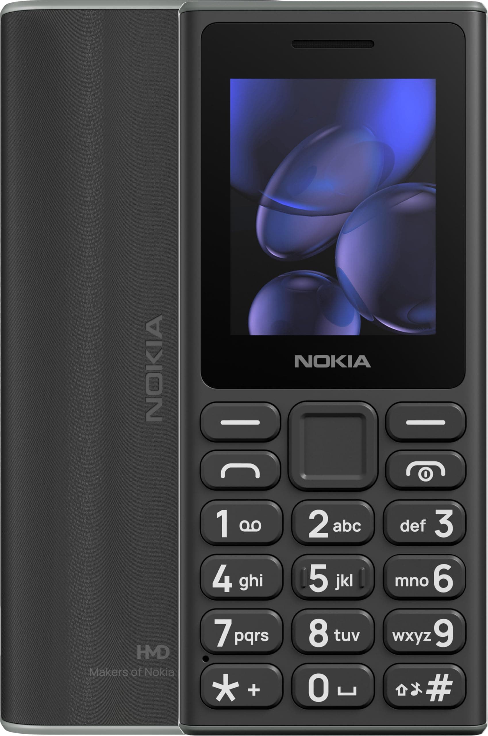 HMD 105 4G Mobile Phone with 2.4" LCD Display, 4G LTE and GSM, MediaTek Kompanio 520, 128MB RAM, Micro SD up to 32GB, 1450mAh Battery, USB Type C, Black