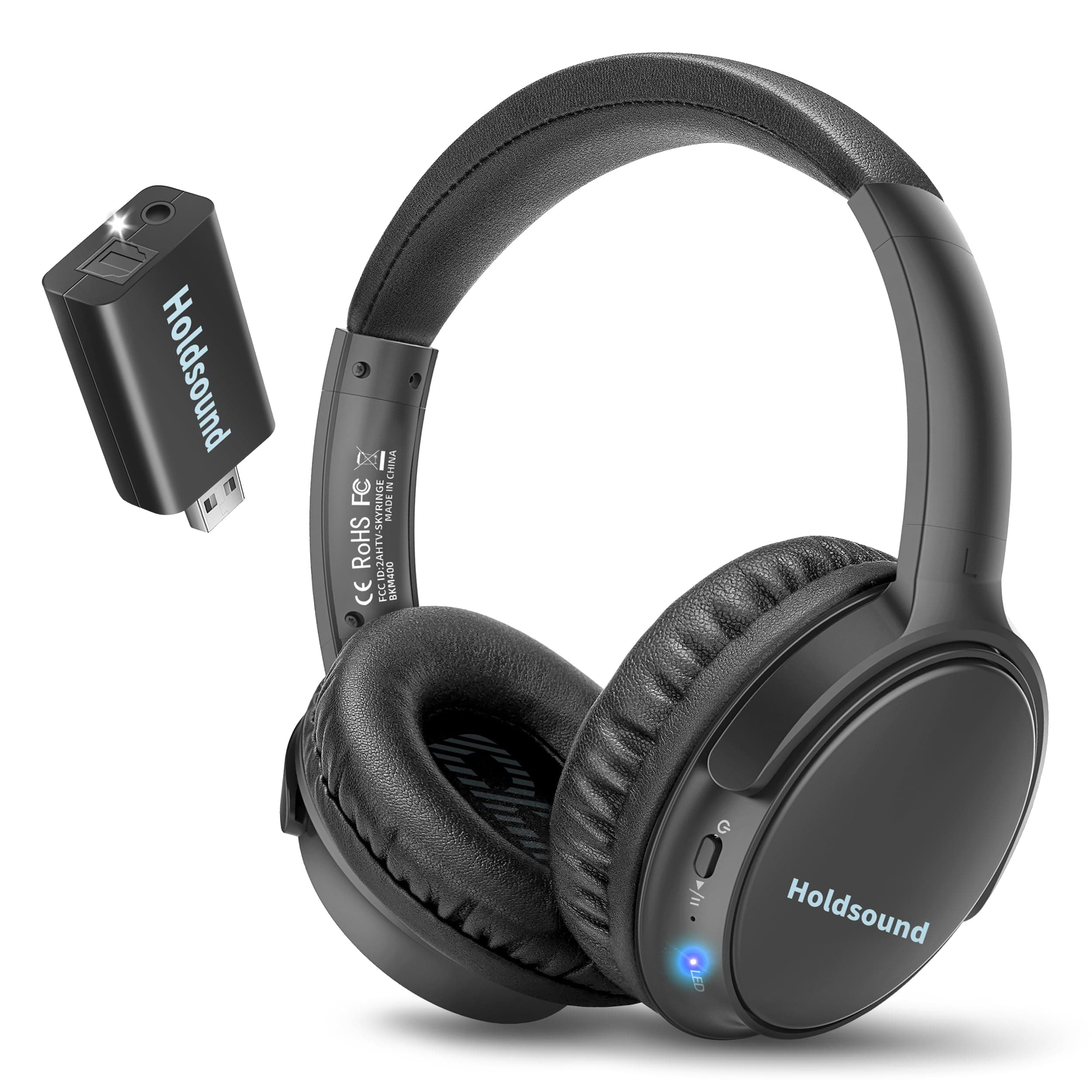 Holdsound BKM400 Wireless Headphones for TV Watching with USB Transmitter