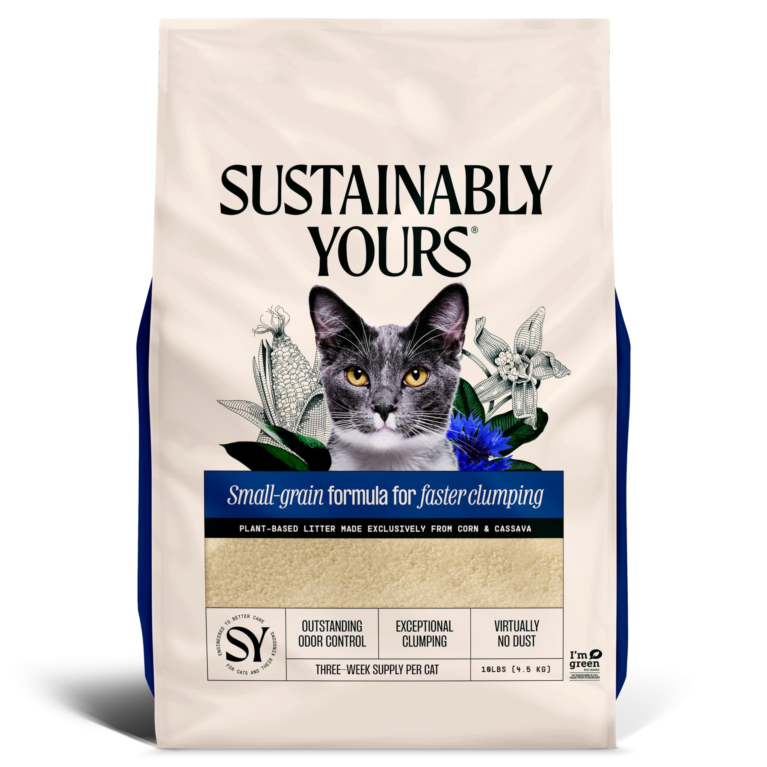 Sustainably Yours Natural Cat Litter, Multi-Cat Plus, 10 lbs