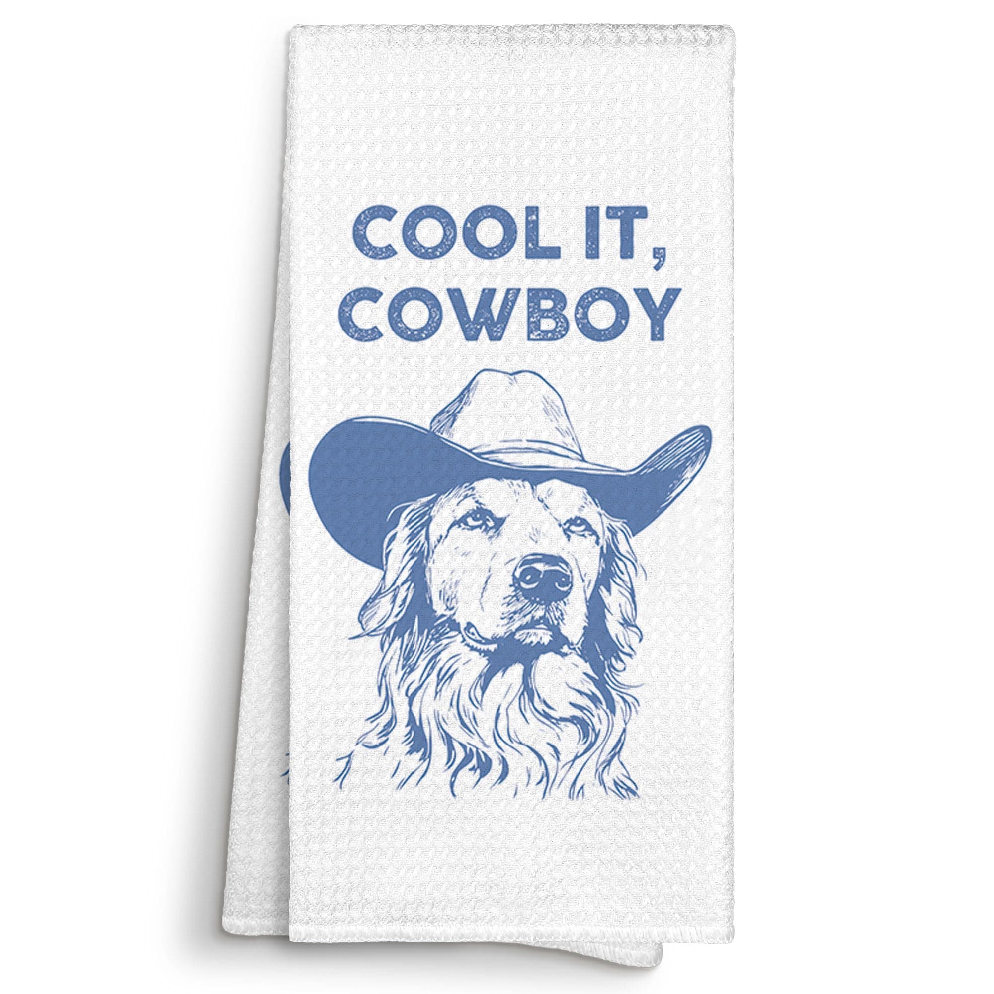 Sviojuce Blue Western Cowboy Dog Kitchen Towels Decorative 16x24, Trendy Preppy Retro Dish Towels Cloths Dishcloths Tea Towel Gifts for Teen Boys Dorm Room, Boy Nursery Bathroom Hand Towel Decor