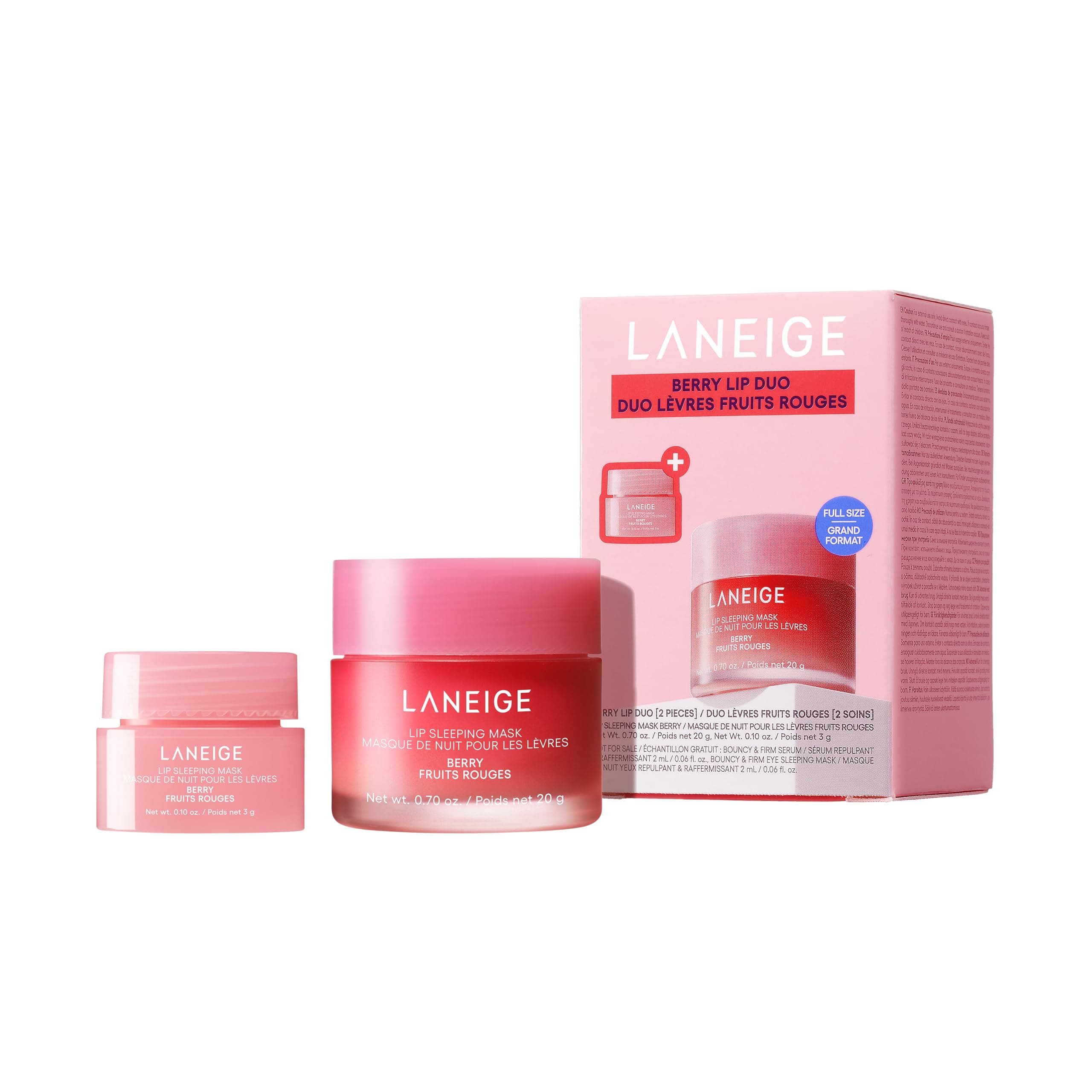 LANEIGE Lip Sleeping Mask: Nourish, Hydrate, Vitamin C, Murumuru & Shea Butter, Antioxidants, Flaky, Dry Lips
