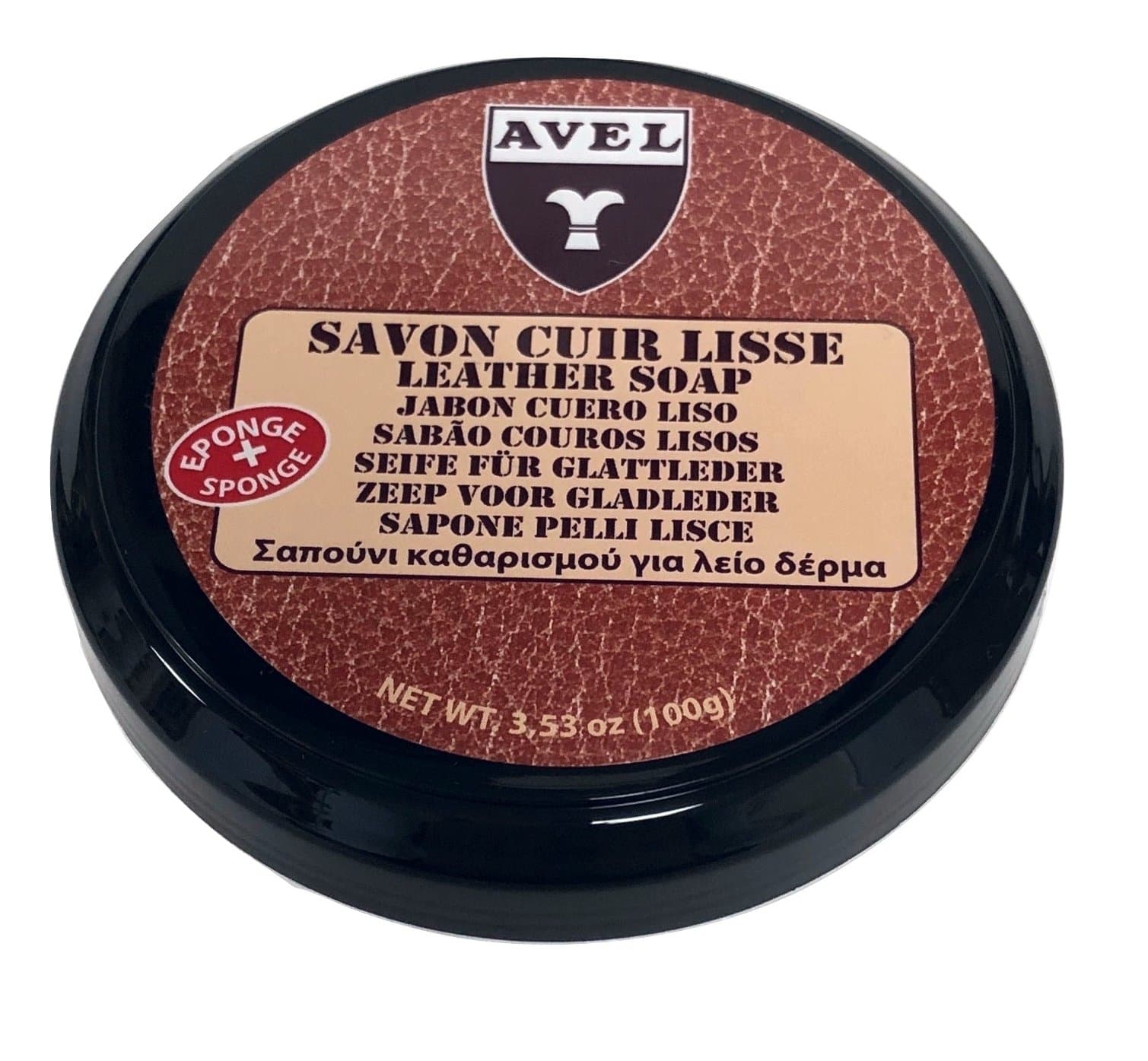 Avel Leather Soap – Gentle Cleaner for Smooth Leather Shoes, Boots, Bags & Accessories – Removes Dirt, Stains & Wax Build-Up – 100g (3.38 oz), Made in France