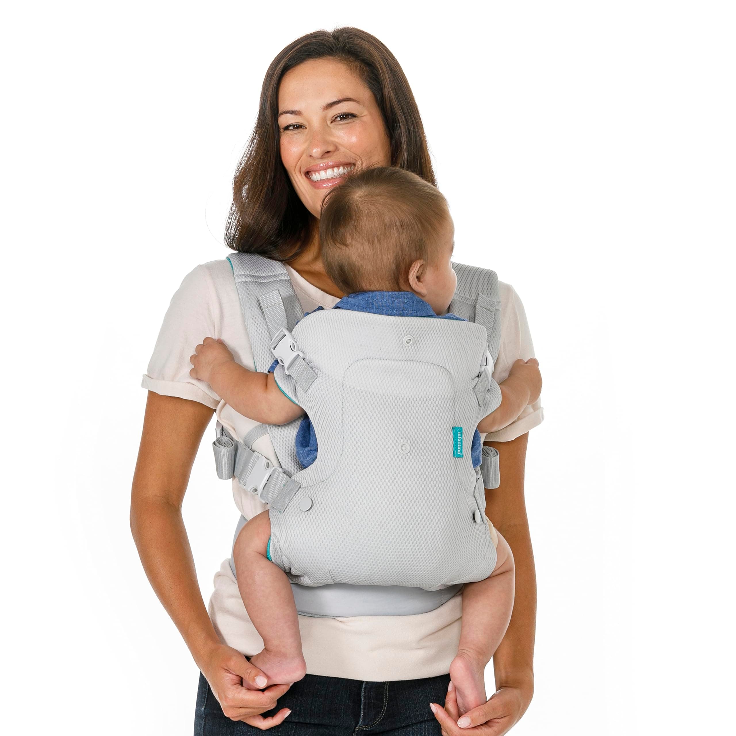 Infantino Flip 4-in-1 Baby Carrier Convertible Ergonomic, Light & Airy