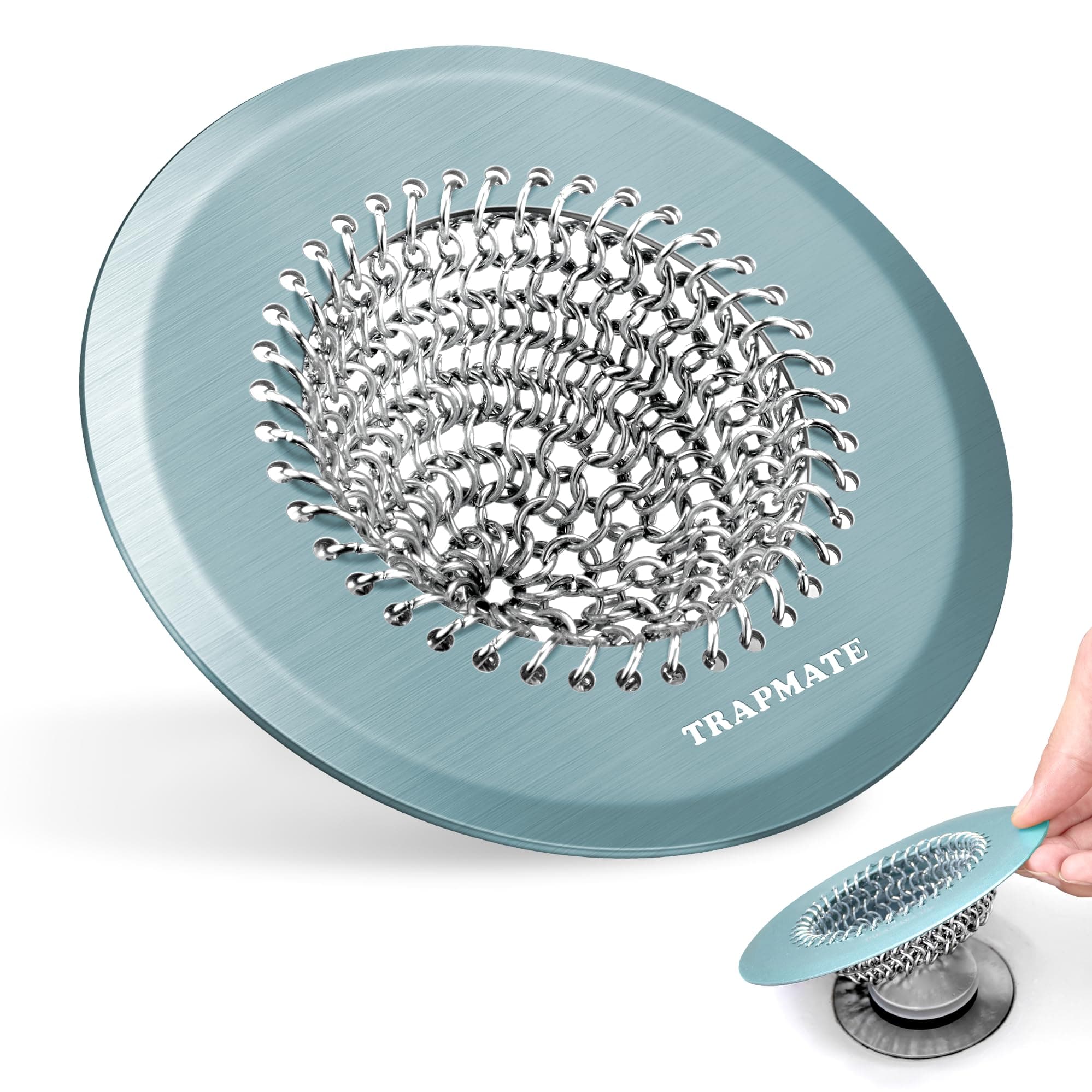 Hair Catcher Shower Drain, Easy Clean Bathtub Drain Cover for Regular & Pop-up Drain