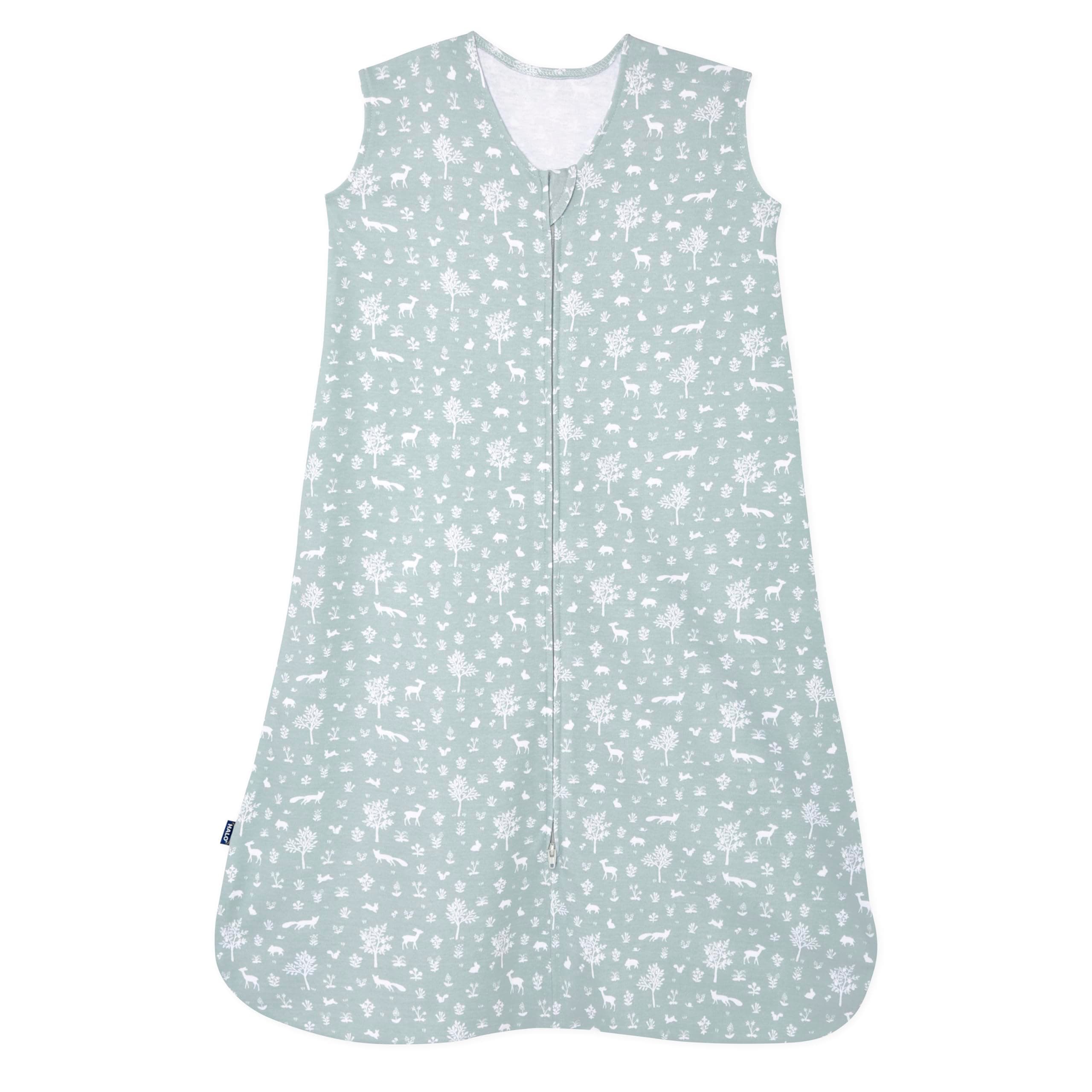 HALO SleepSack, 100% Cotton Wearable Blanket, Swaddle Transition Sleeping Bag, TOG 0.5, Sage Woodland, X-Large, 18-24 Months