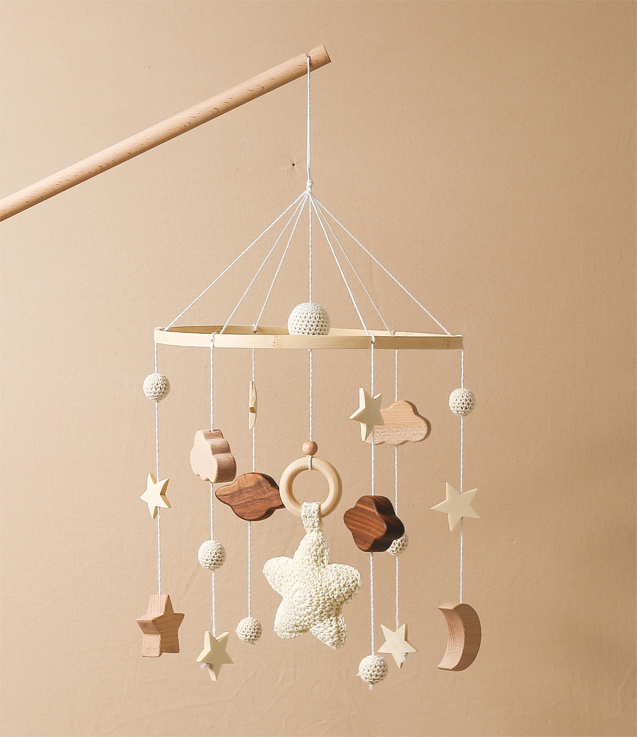 Starry Sky Mobile for Crib, Handmade Nursery Mobile, Baby Bedroom Hanging Decoration Toy