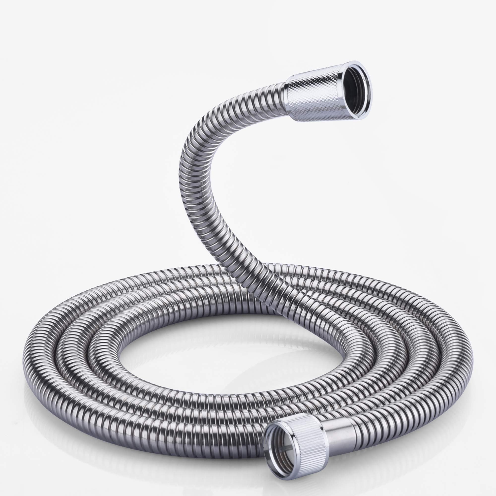 Rainovo Shower Hose Stainless Steel, 71 Inches(6 Feet) Extra Long Handheld Shower Head Hose Extension Replacement, Kink-Free Flexible Shower Hose Attachment for Shower Head Brushed Nickel.