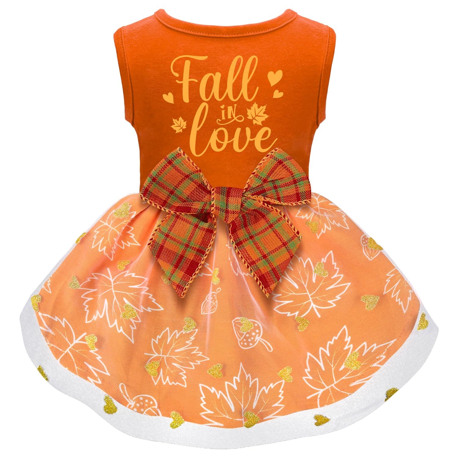 Dog Halloween Costumes Dog Dresses, Halloween Costumes for Dogs Funny Puppy Dress with Bow for Small Large Dogs, Pumpkin Witch Bat Pet Costume Halloween Christmas (Small, Hello Fall)