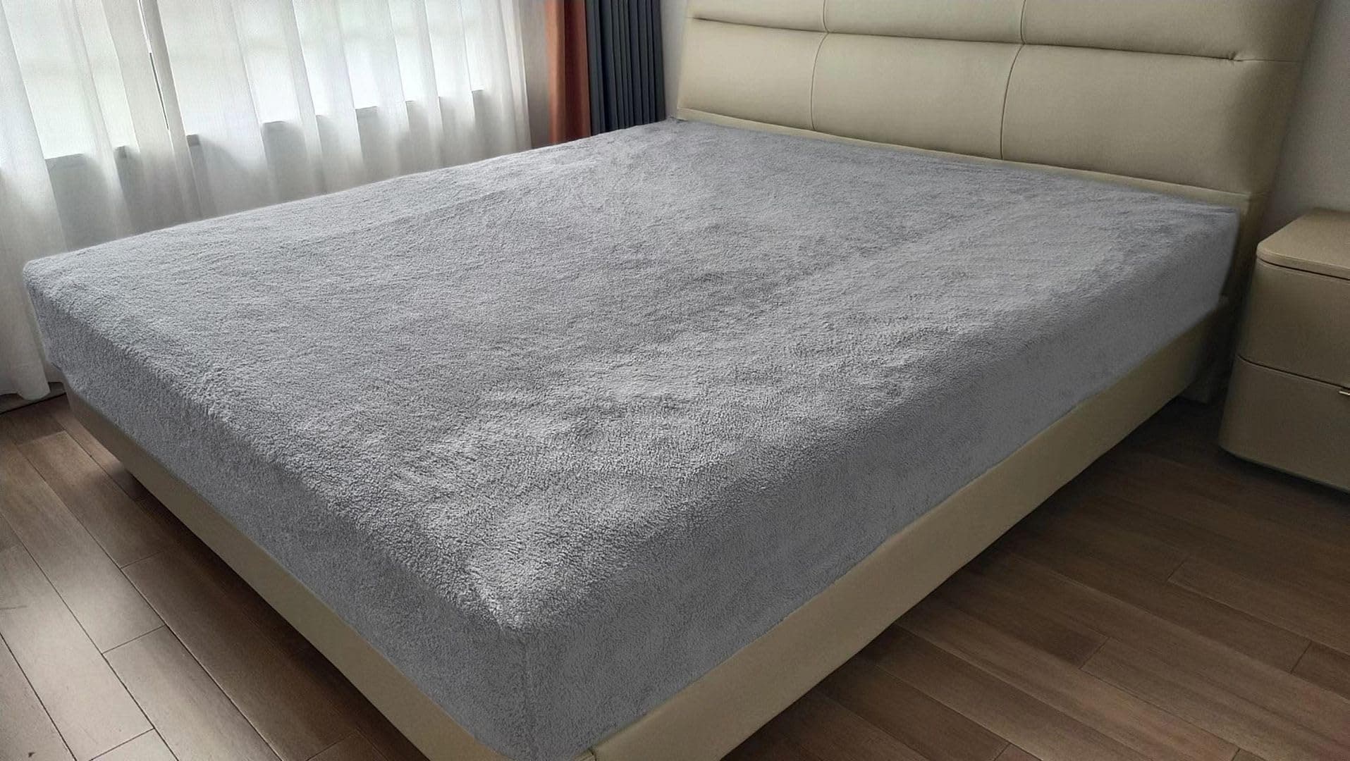 John Aird Teddy Fleece Fitted Bed Sheet Sort Warm Fluffy Thermal Bedding (Silver, Double)