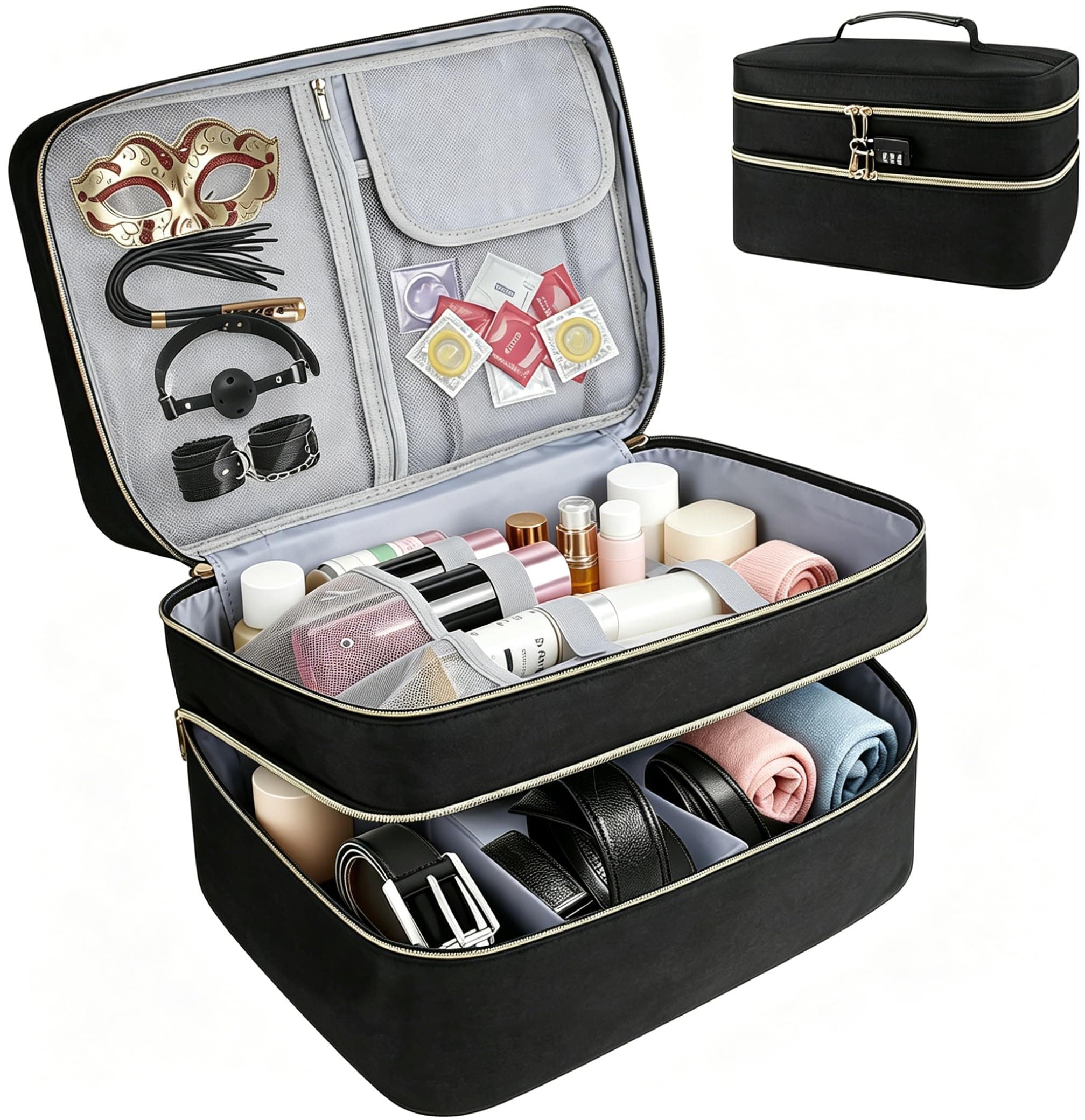 Adult Toy Storage Bag Lockable, Discreet Toy Gaming Storage Organizer Case, Private Toy Storage Bag Box for Women and Men