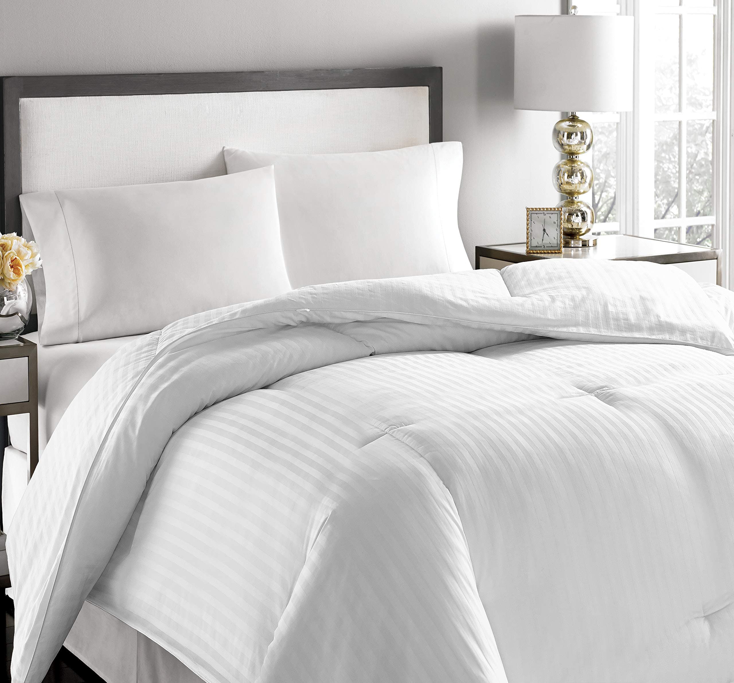 Blue Ridge Home Fashions, Inc. Microfiber Embossed Oversized Twin in White Color Down/Down Down/Down Blend Comforter,