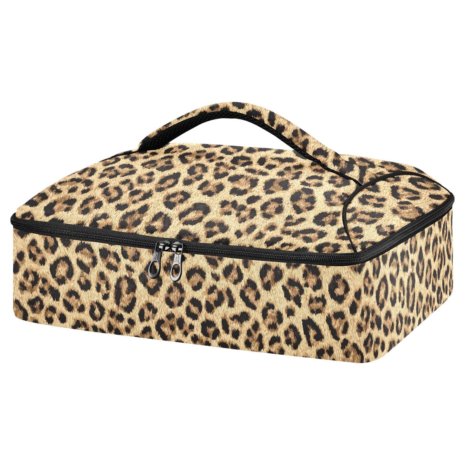 ElliTarr Casserole Carrier Insulated Casserole Dish Carrier Thermal Food Warmer Bag Lasagna Holder Lugger Tote Potluck Containers for Travel Picnic Party Classical Leopard Print