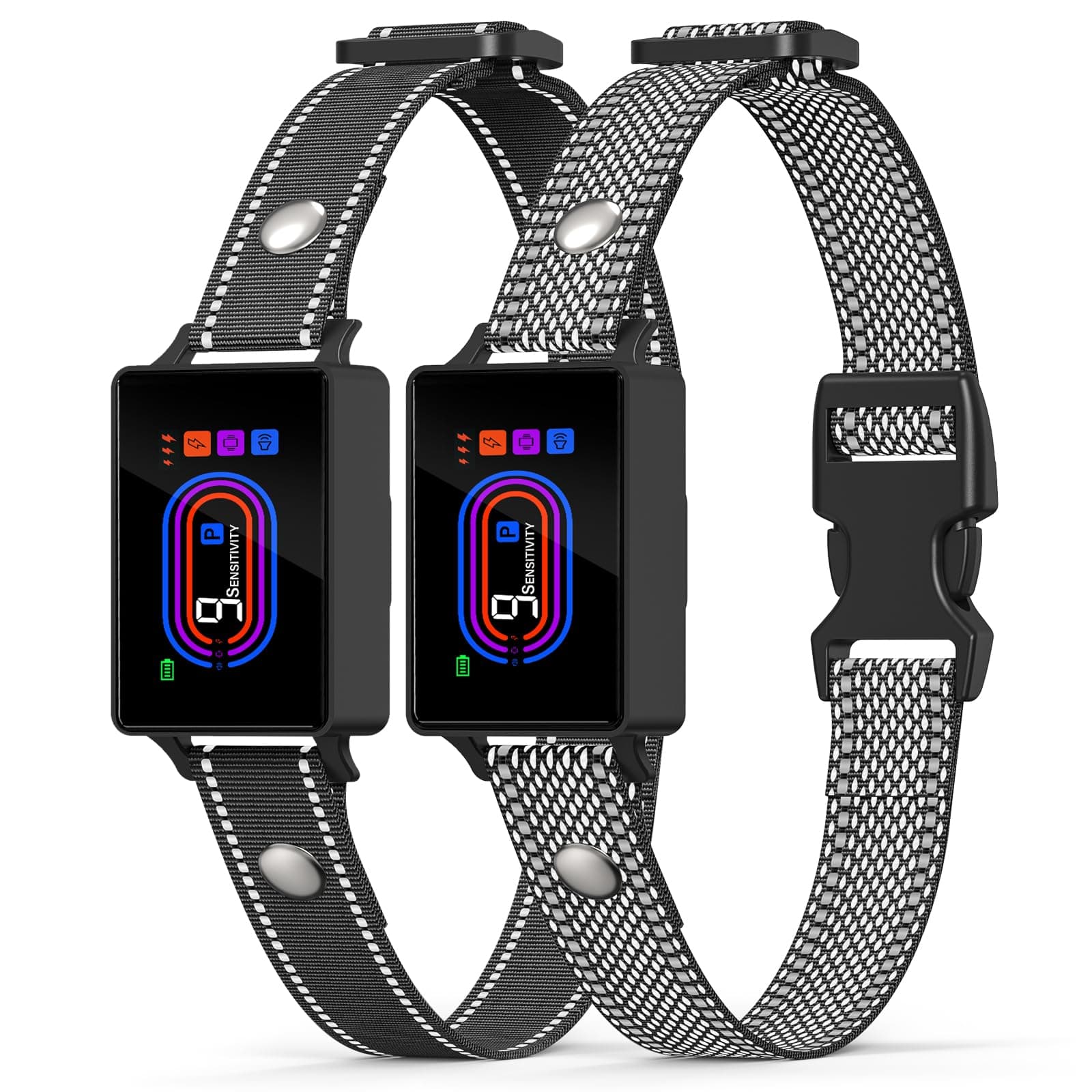 2 Pack Dog Bark Collar, 2025 Bark Collar for Large Medium Small Dogs 5-130 lbs - Smart Rechargeable Anti-Barking Training Collar with 10 Adjustable Sensitivity-Bark Collars with Beep Vibratio