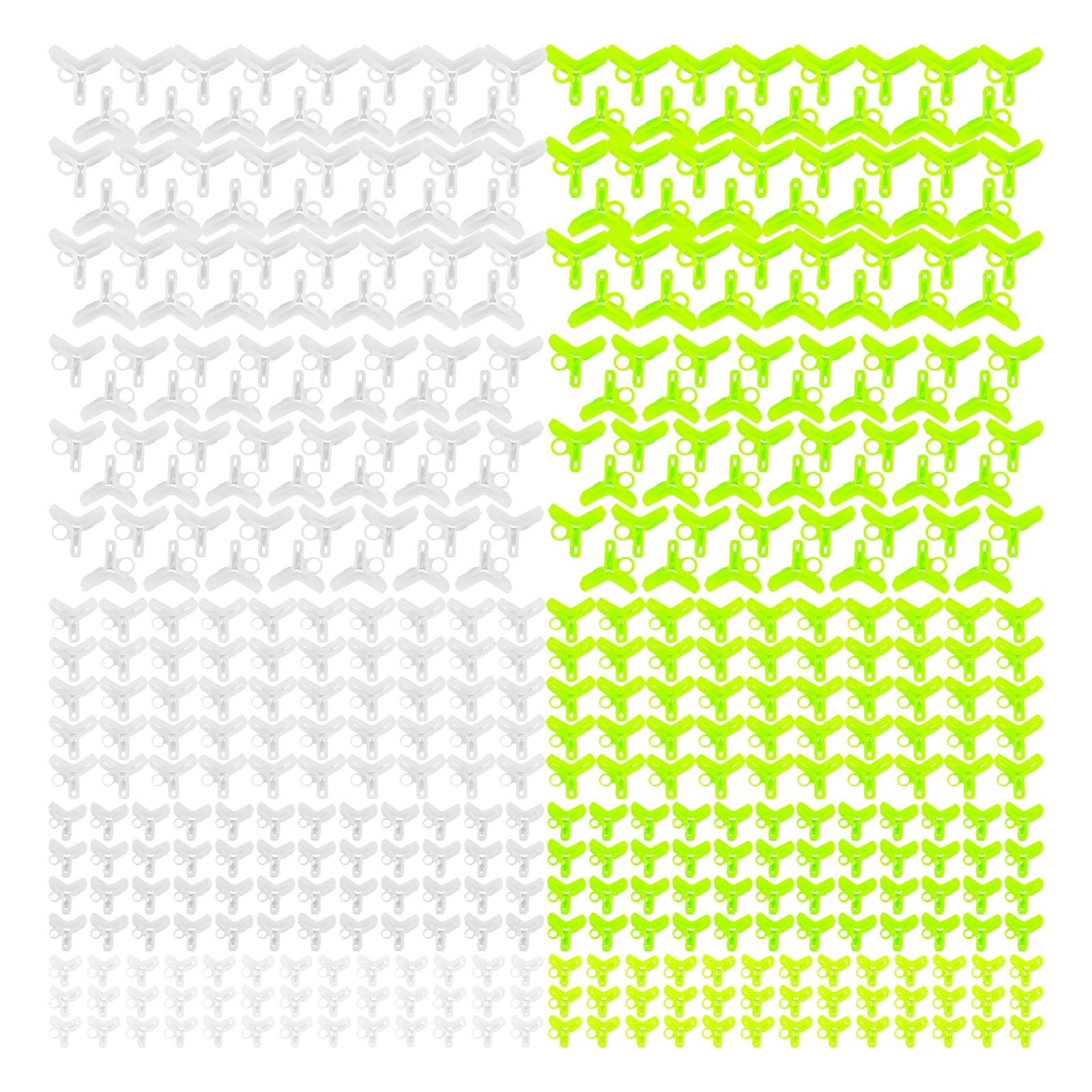 500 Pcs Fishing Hook Bonnets Fishing Treble Hooks Protector Fishing Hook Covers, Treble Hook Cover Holder Fishing Hook Protectors Cap (1-5 Sizes,Yellow White)