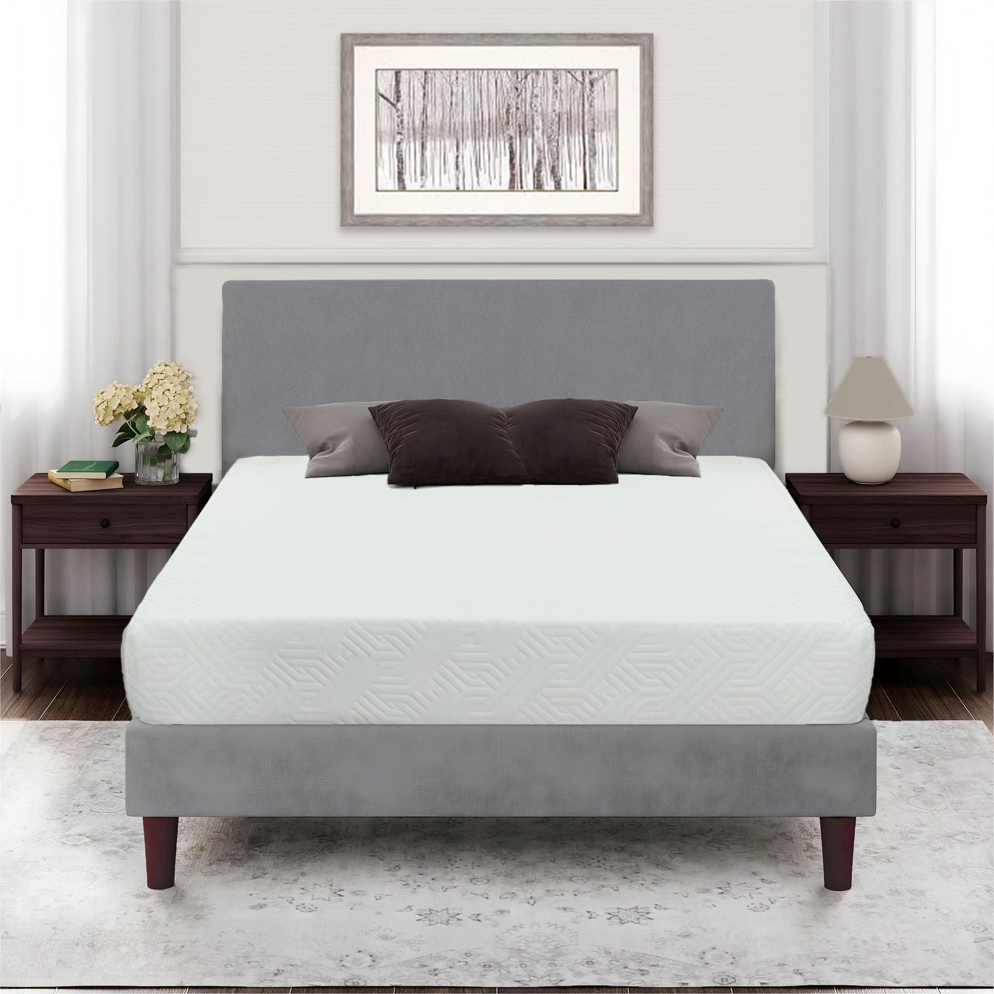ViscoLogic Mattress Twin/Full/Queen/King Explorer Made in Canada Cool Gel Infused Sleep Supportive Medium Firm Feel Reversible CertiPUR-US® Certified Foam Mattress with Removable Cover (9 Inch, Twin)