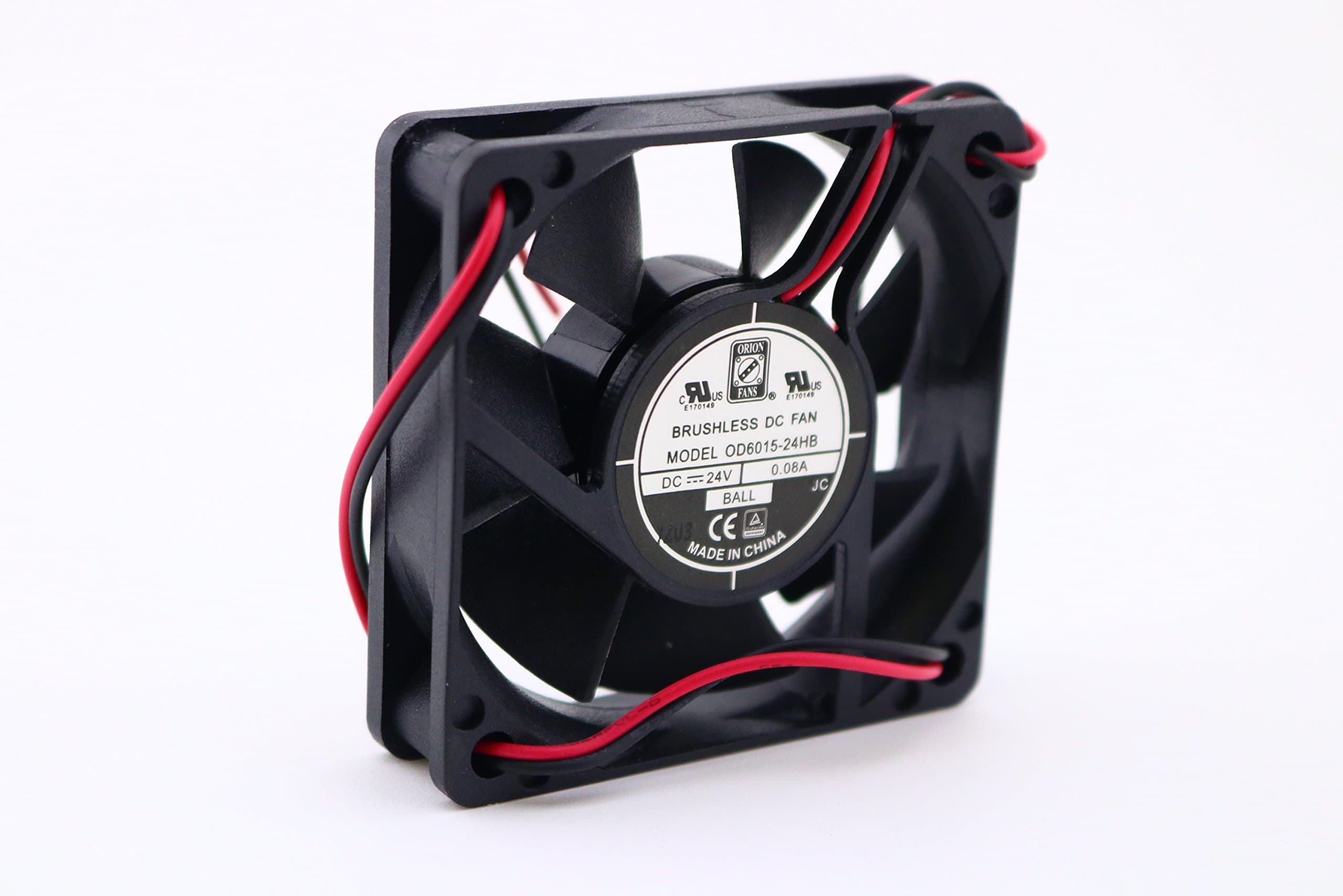 Orion Fans OD6015-24HB | OD6015 Series | 24 VDC | 0.05 A | 60x60x15mm | 16 CFM | 33 dBA | 4500 RPM | 1.2 W | Wire Leads | Crosses with AD0624HB-D70GL (Adda) and R34150 (Nidec)