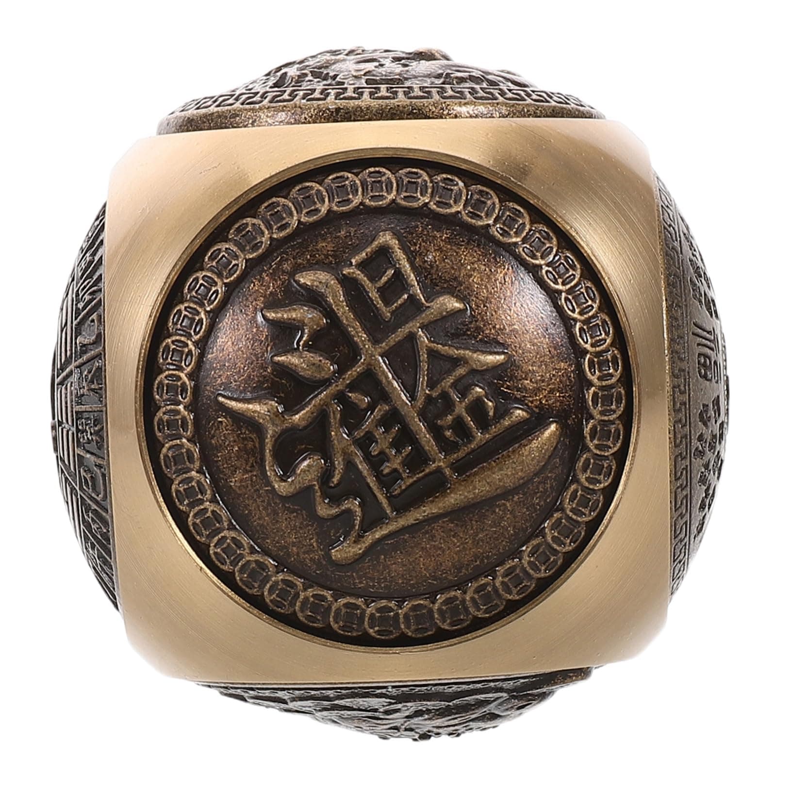 PartyKindom Grip Strength Ball with Anti-slip Feature Six-sided for Seniors Brass and Muscle Relaxation Hand
