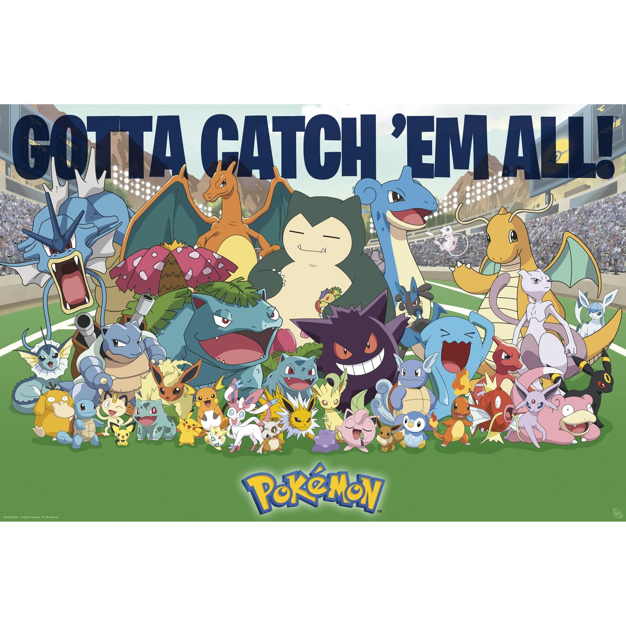 GB eye Pokémon All Time Favourites 61 x 91.5cm / 24.2 x 35.8 inches Maxi Poster - Shipped Rolled - Art Poster - Wall Posters - Posters & Prints