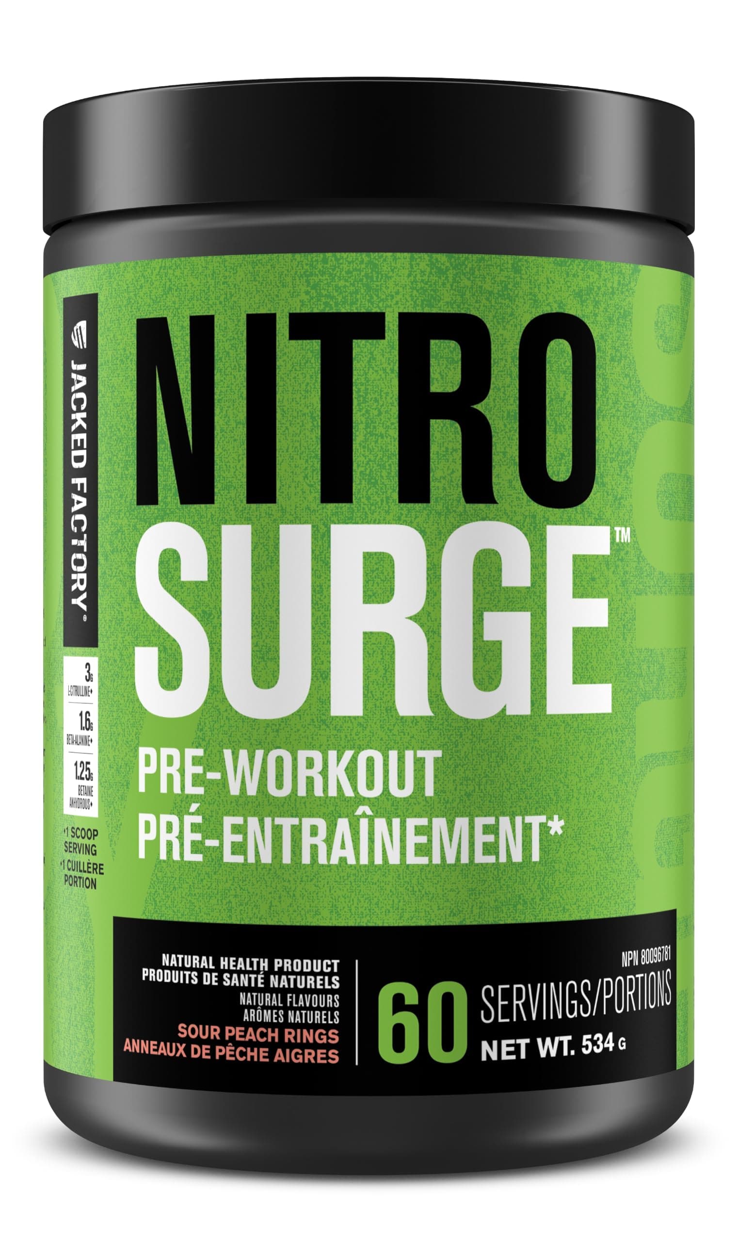NITROSURGE - 60 Servings, Sour Peach Rings
