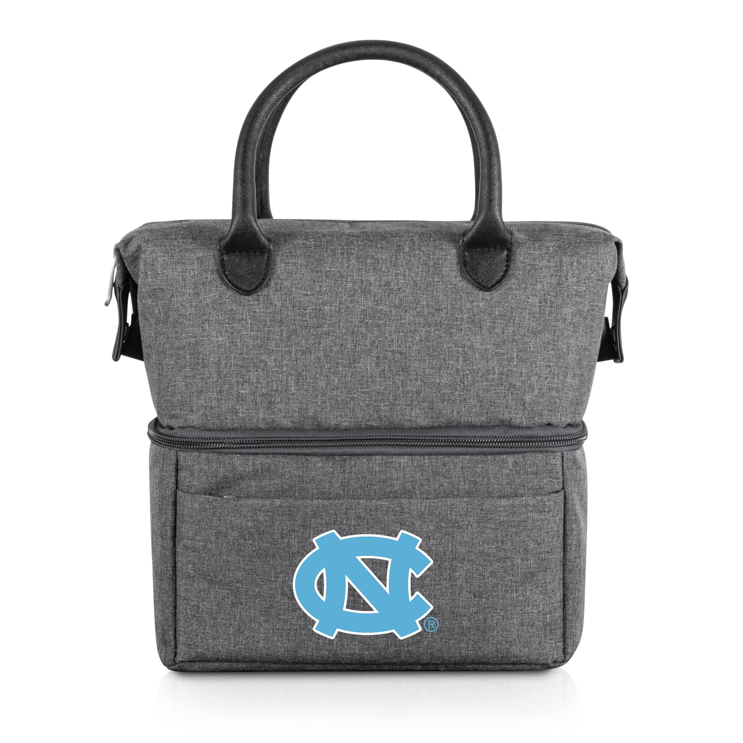 PICNIC TIME NCAA North Carolina Tar Heels Urban Lunch Bag, Cooler Lunch Tote, Insulated Lunch Bag, (Gray with Black Accents)