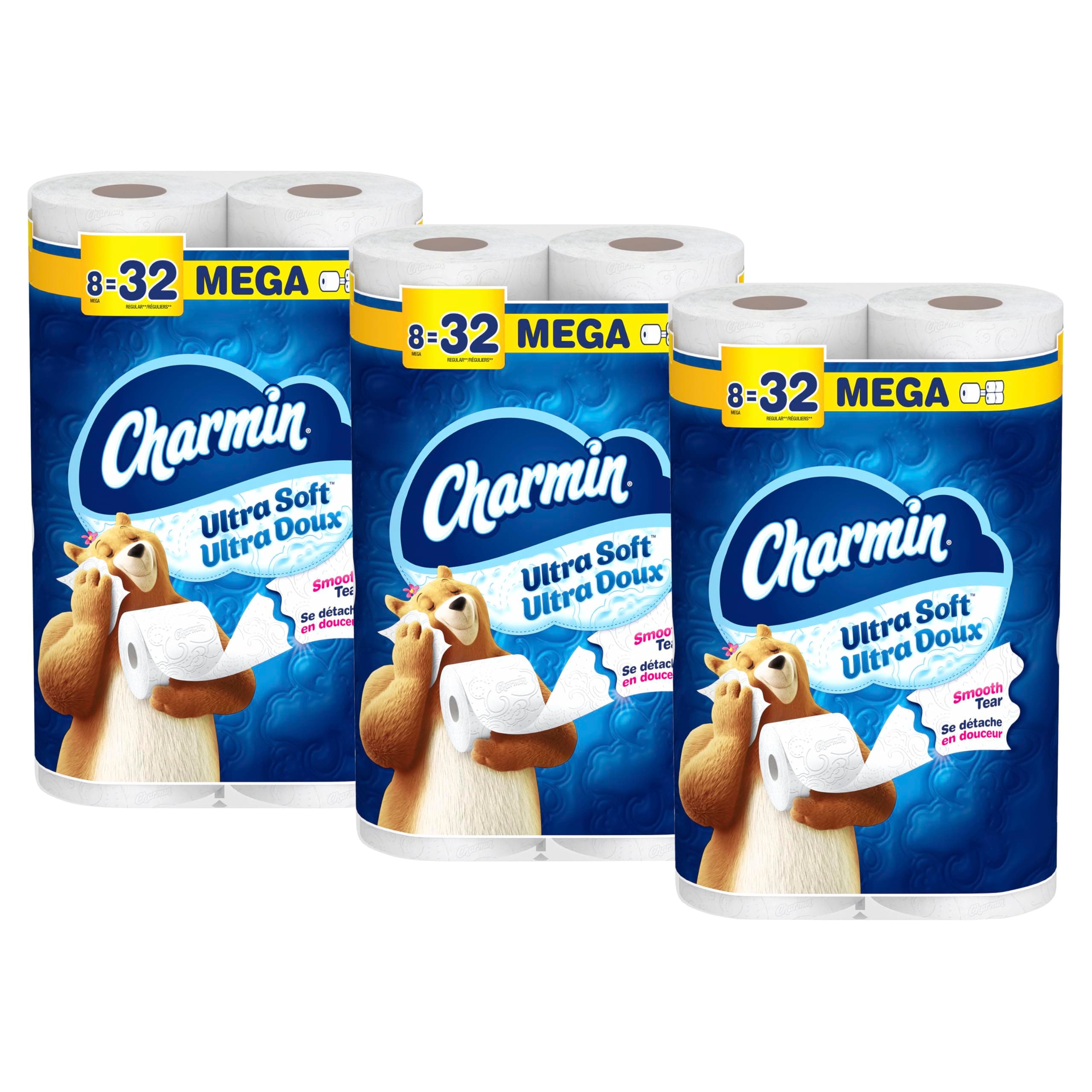 Charmin Ultra Soft Toilet Paper 24 Mega Rolls = 96 regular rolls
