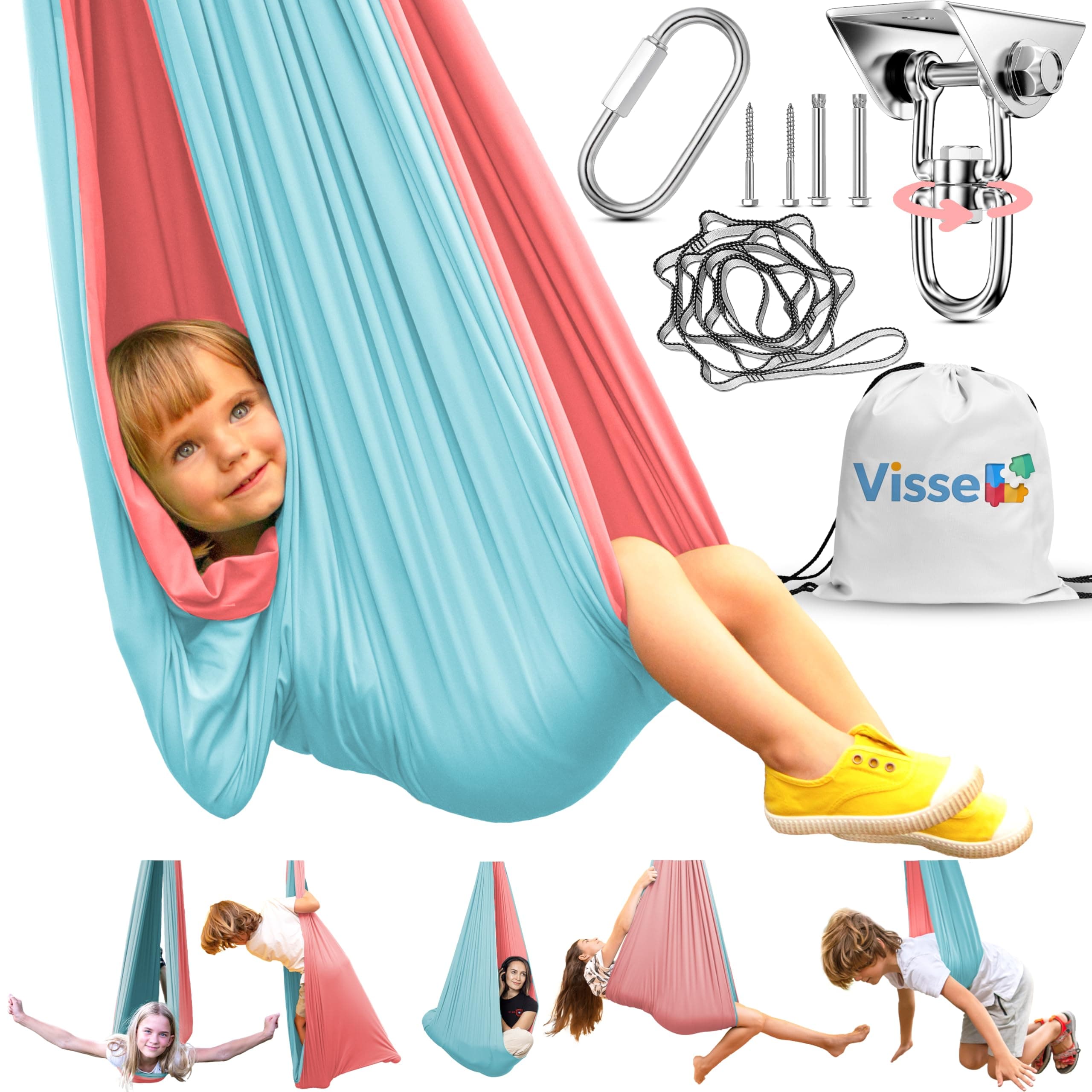 Sensory Swing for Kids, Calming Cocoon Therapy Hammock, Indoor or Outdoor