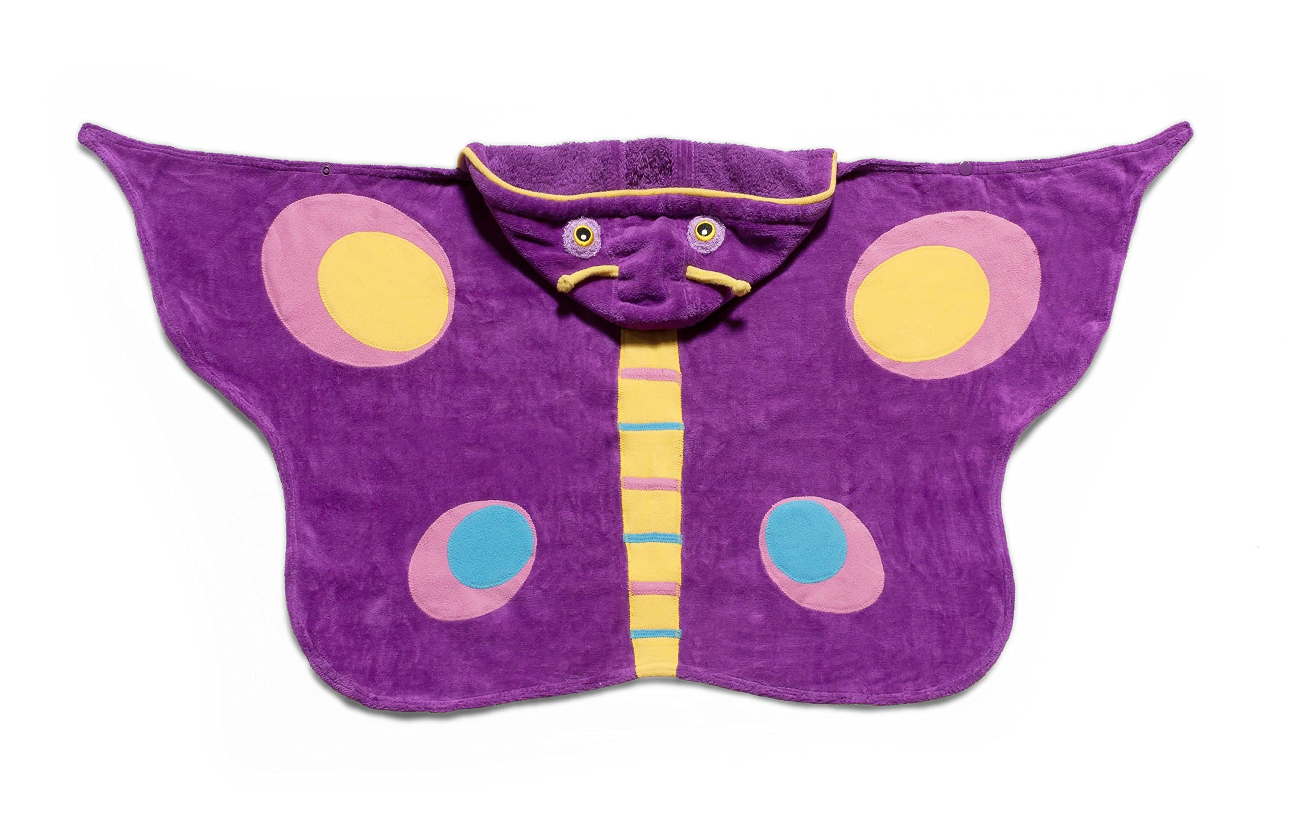 Kidorable Girls' Butterfly Towel, Purple, Medium