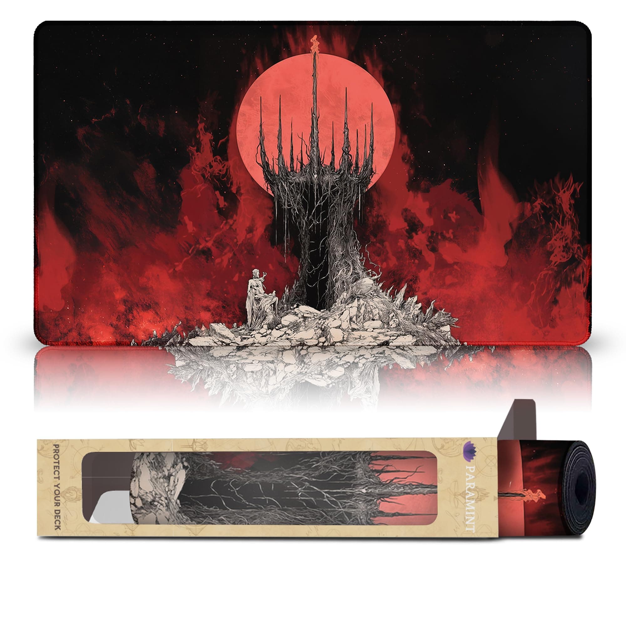 Paramint Black-Red Guild - 24x14 Stitched MTG Playmat