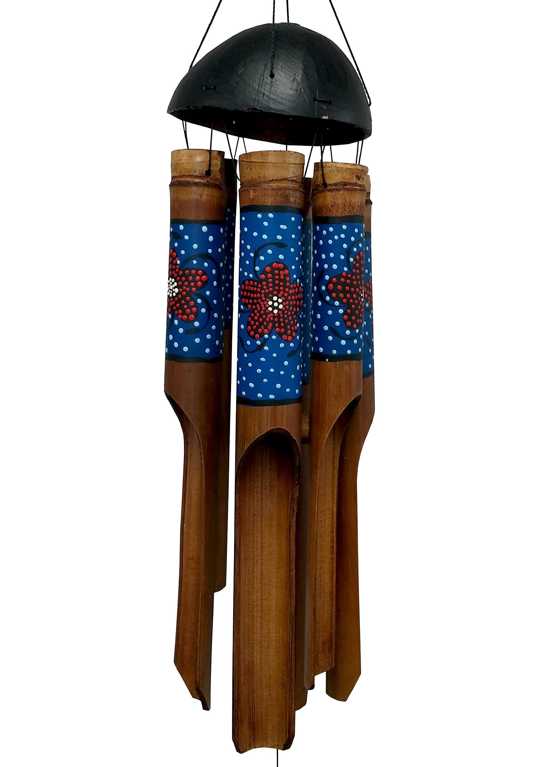 Cohasset Gifts 295B Dots Flower Simple Wind Chime, Blue