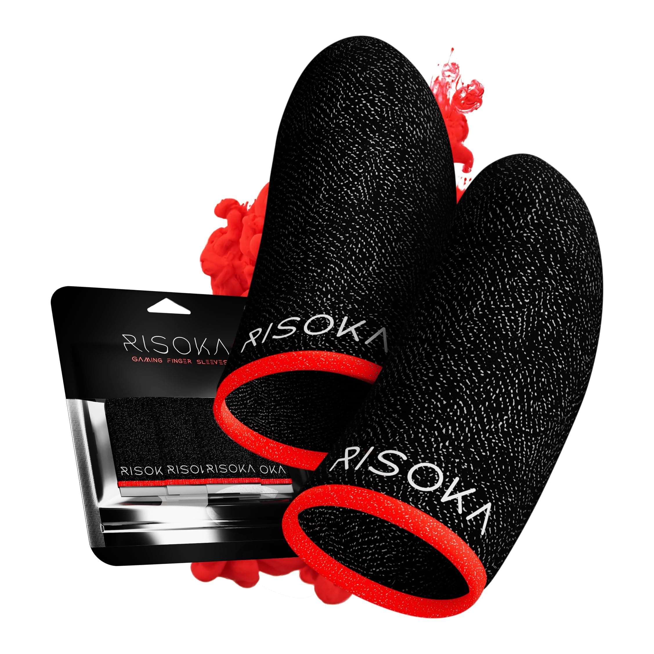 RISOKA 10 Pieces Gaming Finger Sleeves - Perfect Touchscreen Glide