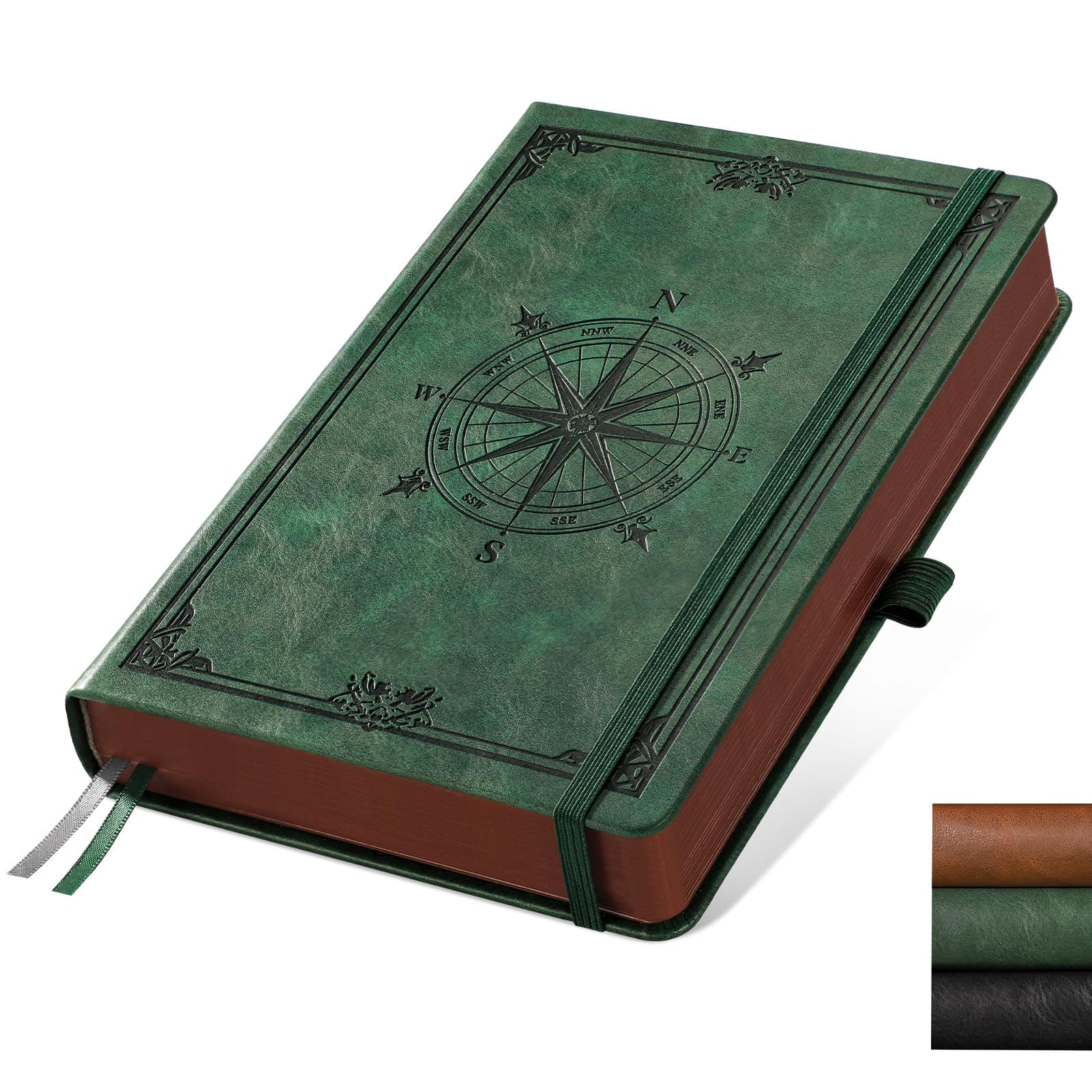 AHGXG Thick Lined Notebook, 320 Numbered Pages, A5 (5.75'' X 8.38'')