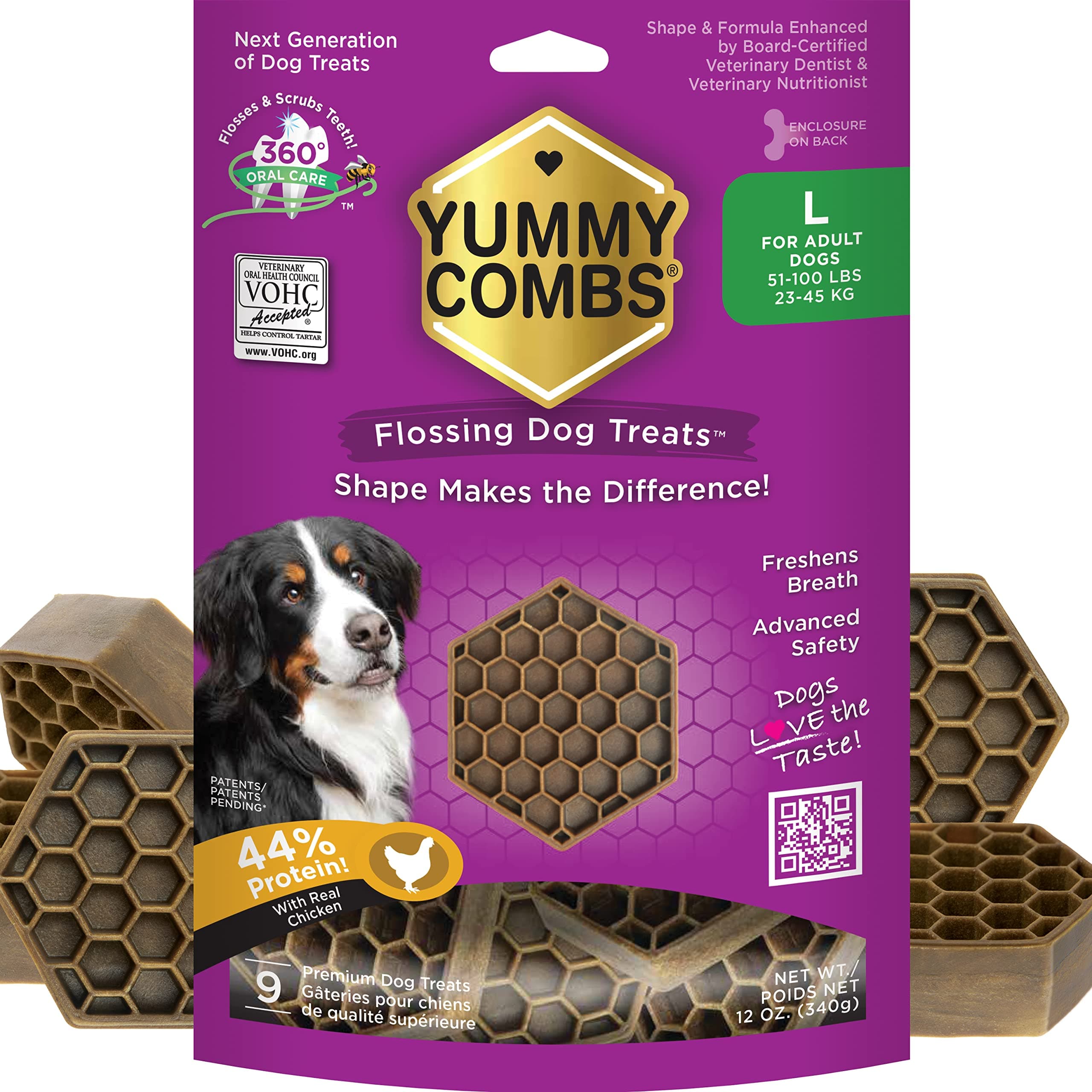 Longevity15 C15:0 Dog Health Supplement (30-Day Supply) & Yummy Combs Dog Dental Treats (8oz Bag) for Large Dogs – C15:0 Fatty Acid for Daily Wellness, Food Topper – VOHC Approved Oral Care Treat