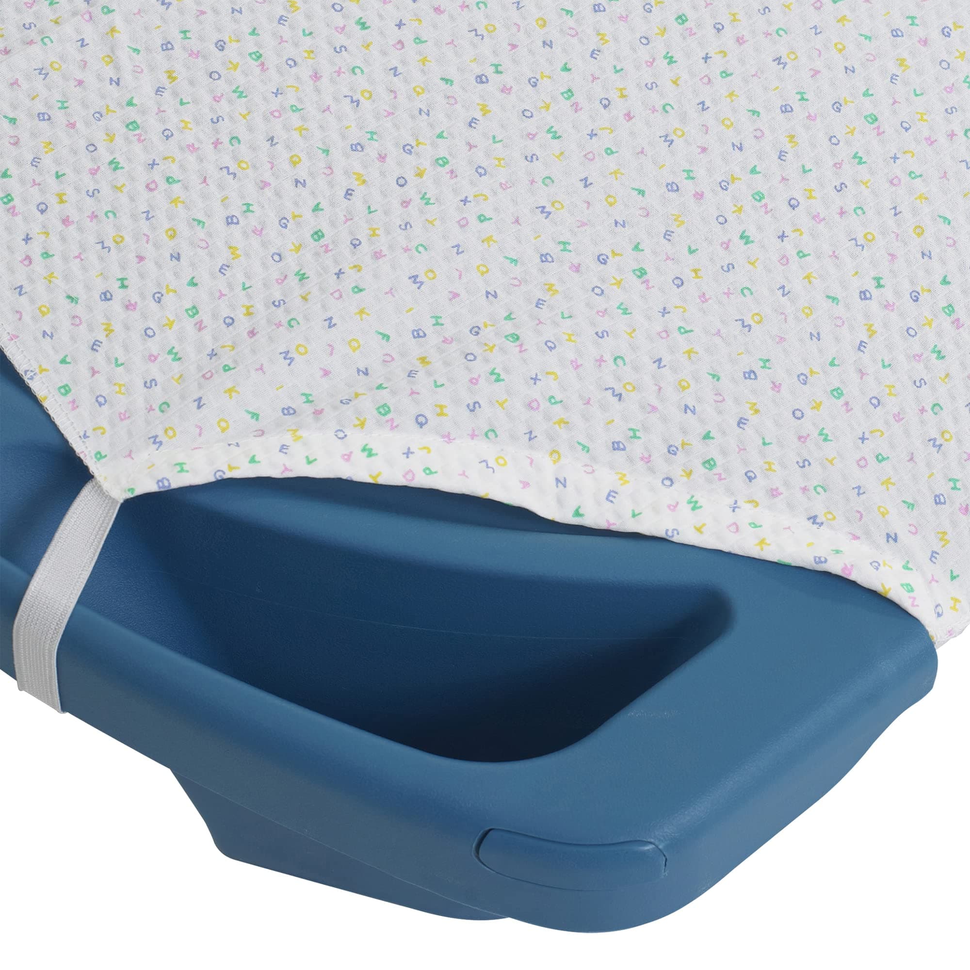 Children’s Factory Angels Fitted Cot Sheet with Elastic Straps, Standard Size, Preschool, Daycare Bedding, Colorful ABC Print