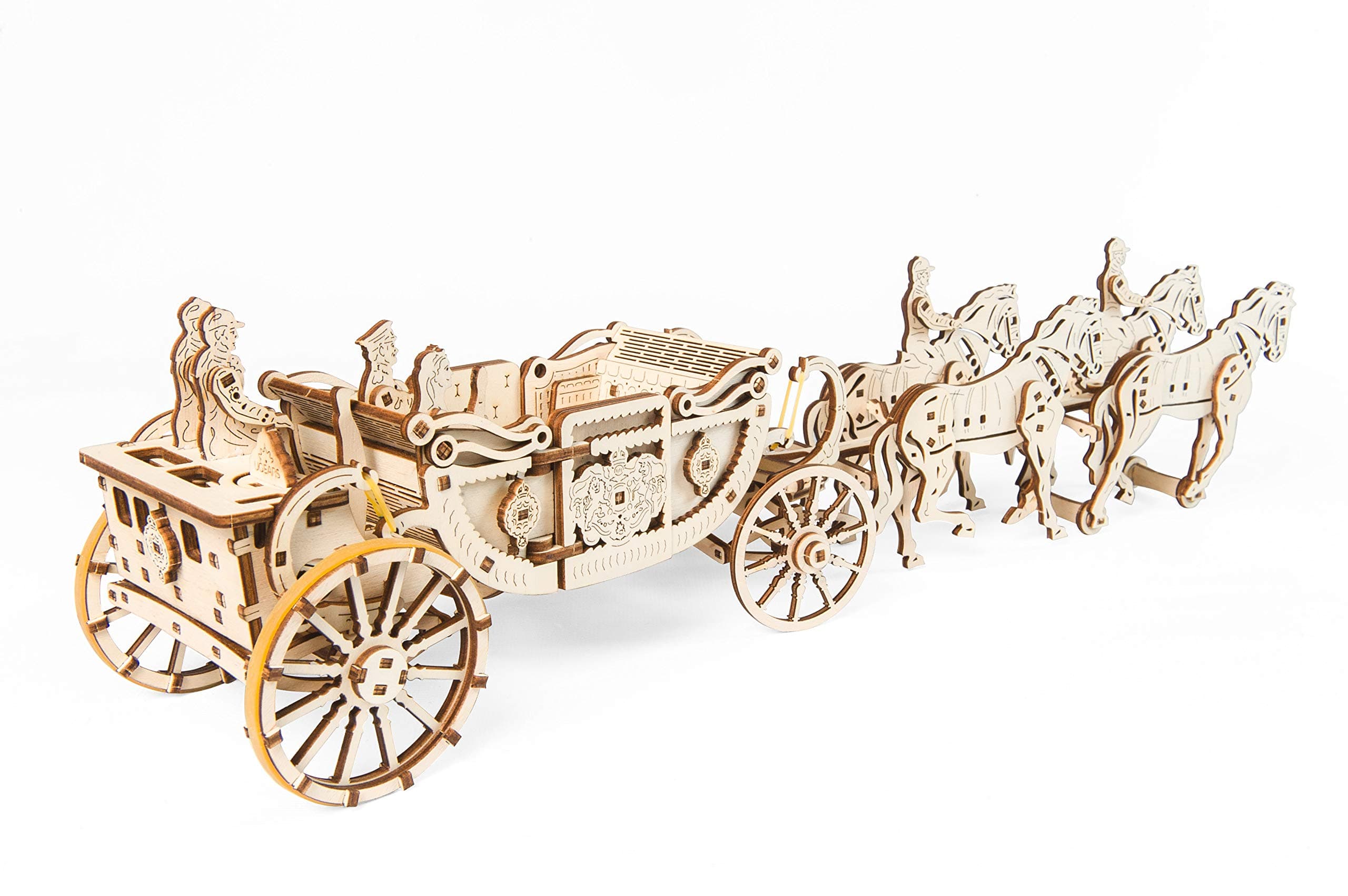 UGEARS Royal Carriage 3D Wooden Model for Self-Assembling, Educational Craft Set, Best Gift