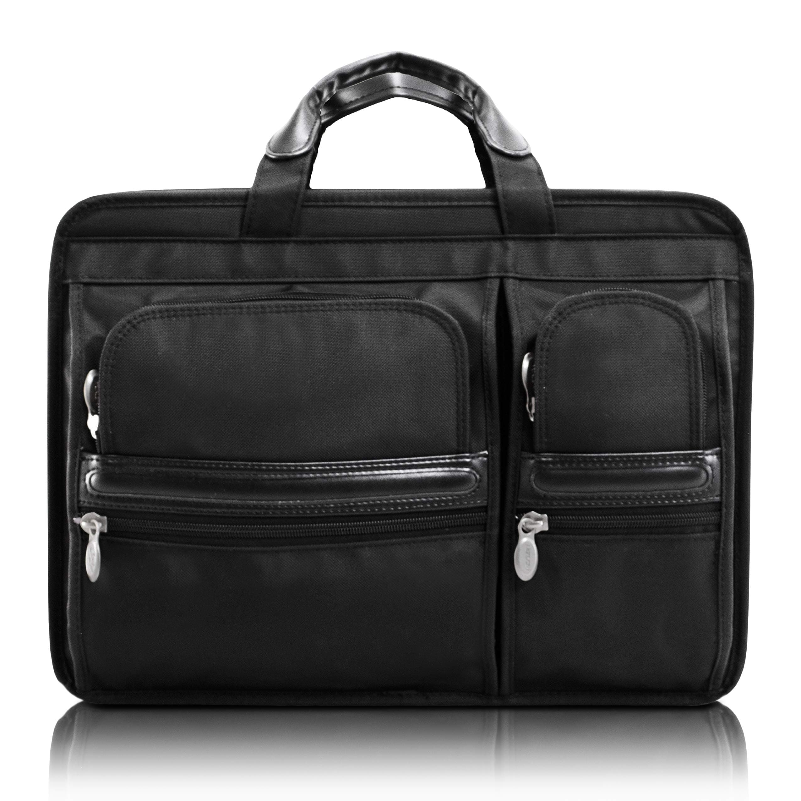 McKleinUSA 58435 Hubbard Double Compartments Laptop Case, Black