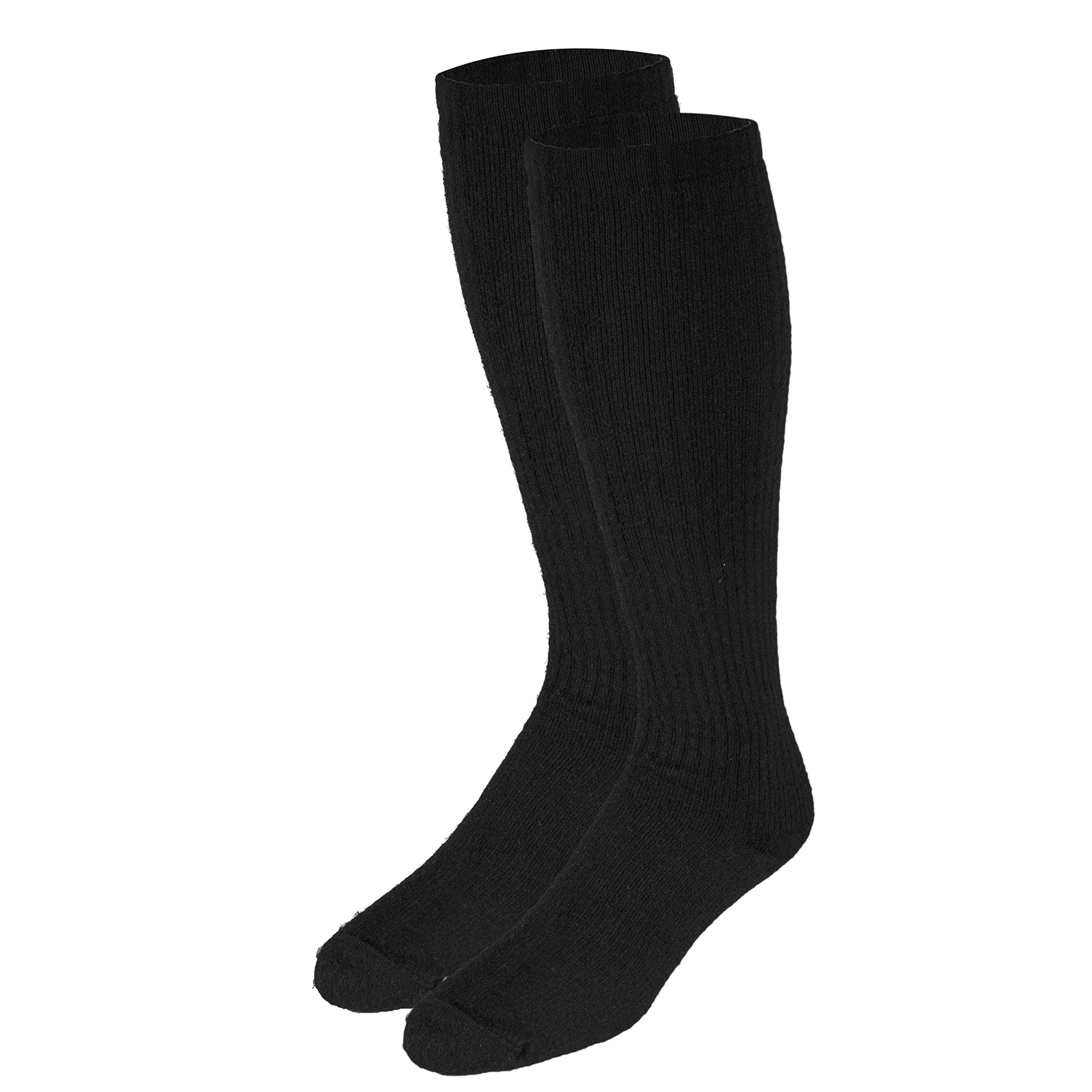 NuVein Compression Socks, 8-15 mmHg Support for Men, Padded Cushion Foot, Knee High, Closed Toe, Black, X-Large