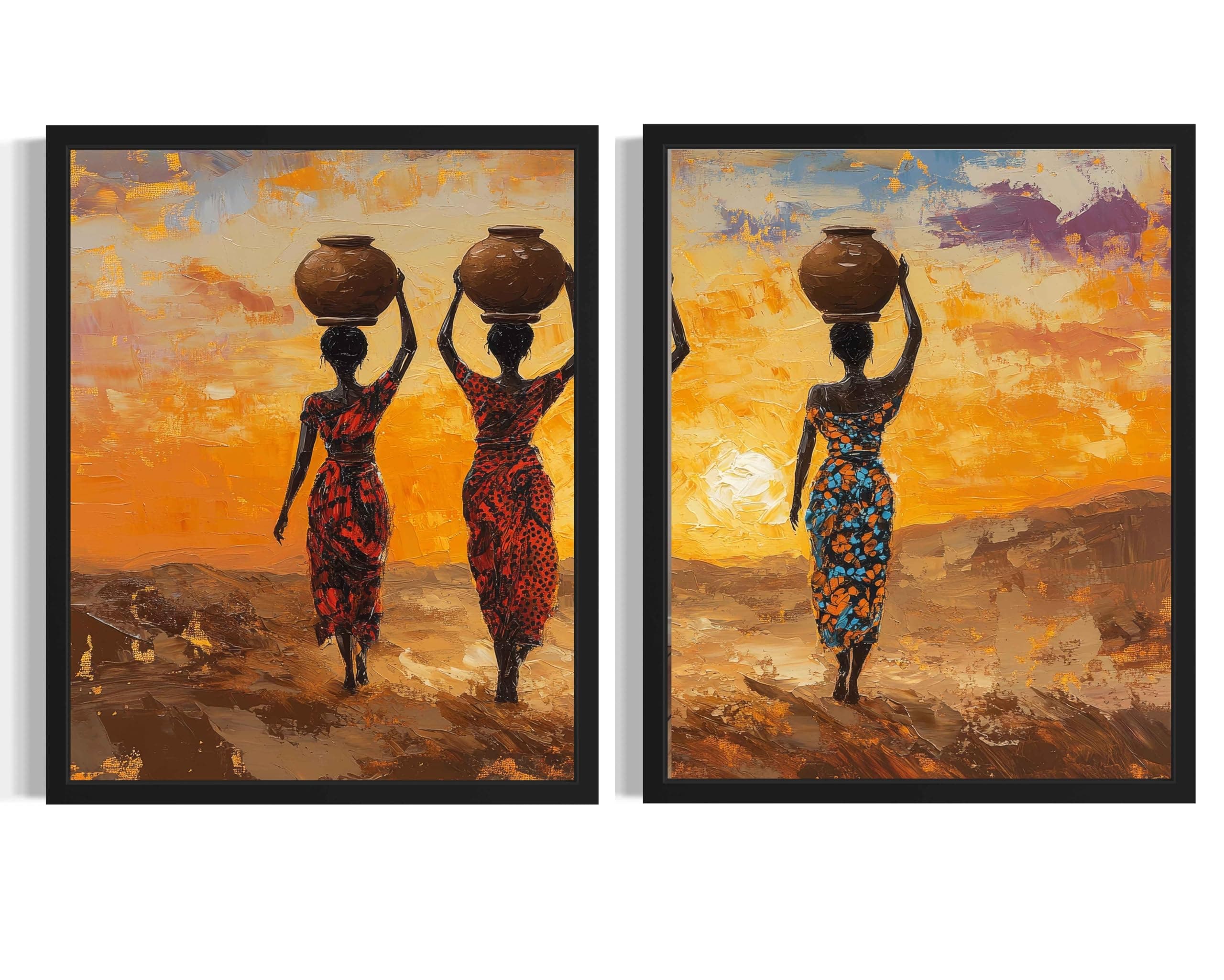 Algeria African Poster Print, Africa Rural Landscape Wall Art, Heritage Artwork Culture Travel Poster Vintage Artwork Living Room and Bathroom Decor AA1 (Algeria African, 8 x 10 inches (2 Panels), Unframed)
